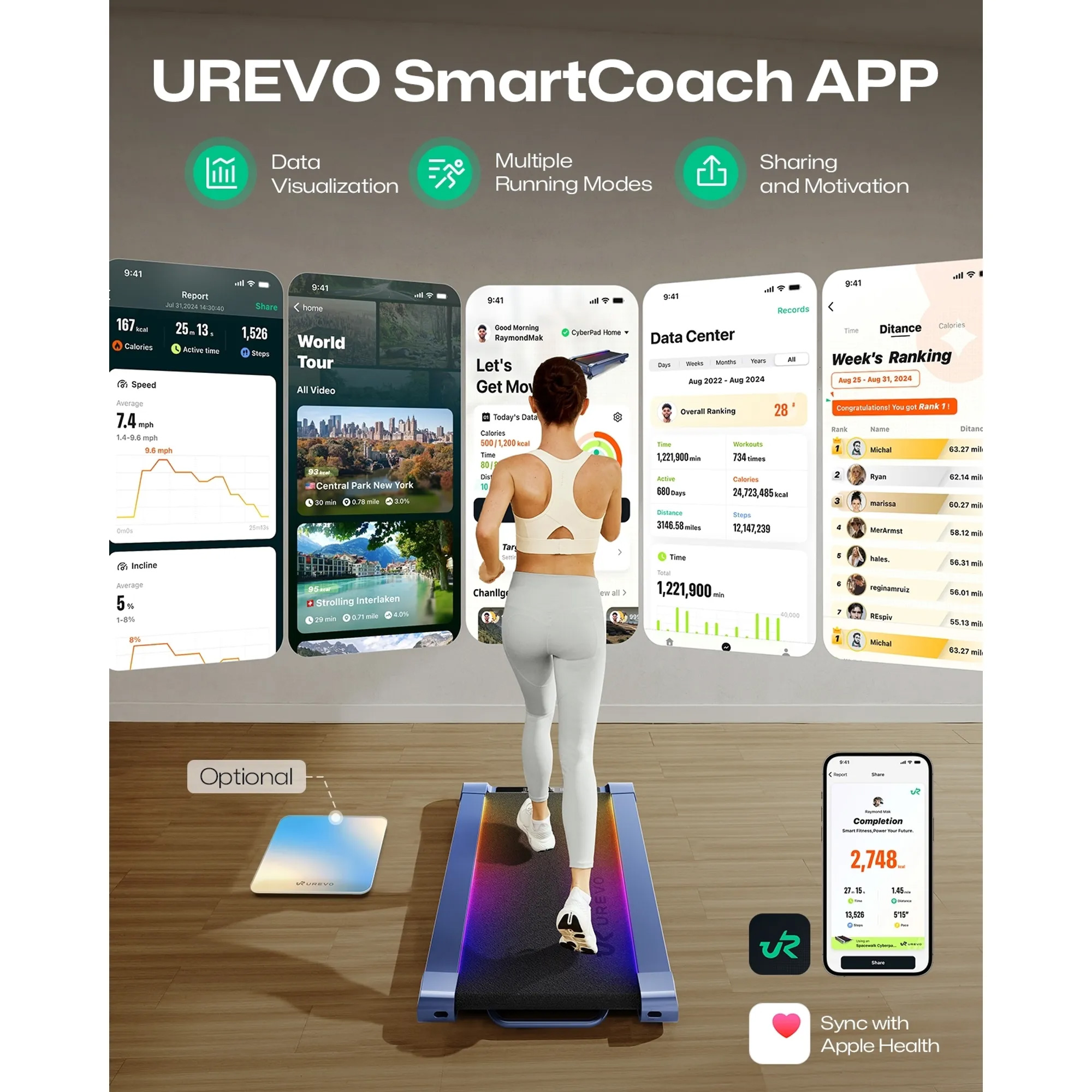 Беговая дорожка UREVO CyberPad for Home (URTM038)