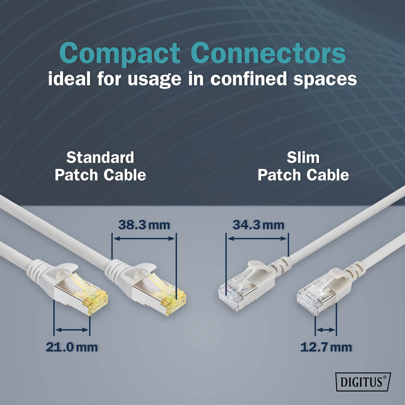 Патч-корд DIGITUS F/FTP Cat.6a CU 3м Gray (DK-1632-A-030S)
