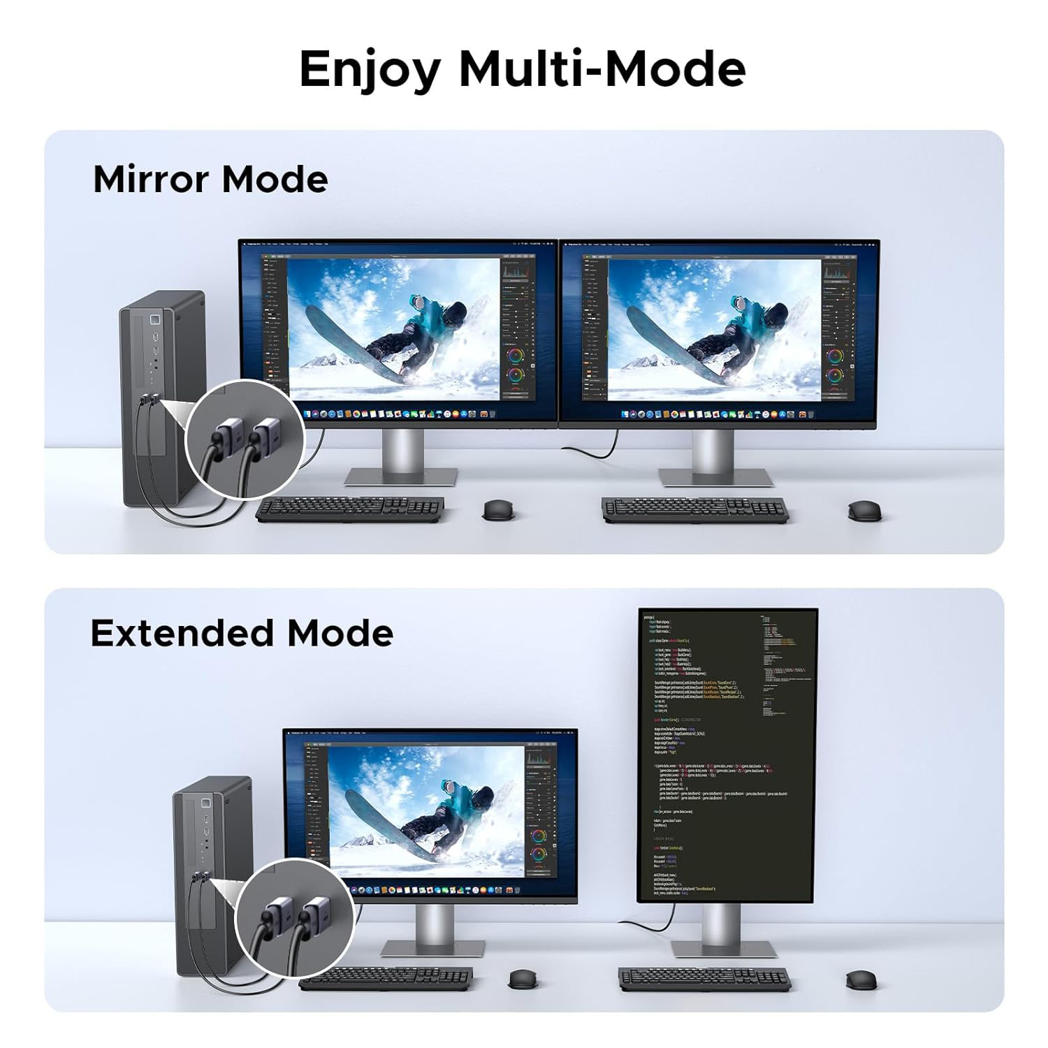 Адаптер UGREEN DP130 DisplayPort - HDMI 4K@30Hz 2-pack Gray (55935)