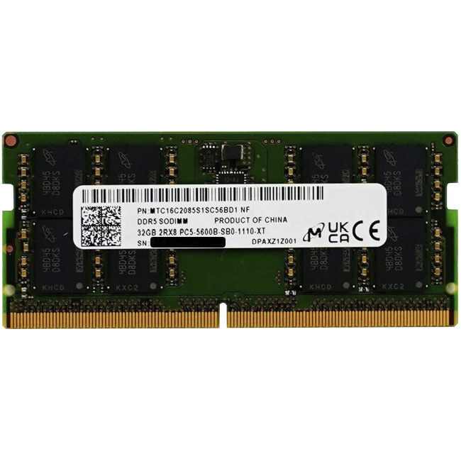 Модуль пам'яті MICRON SO-DIMM DDR5 5600MHz 32GB (MTC16C2085S1SC56BD1)