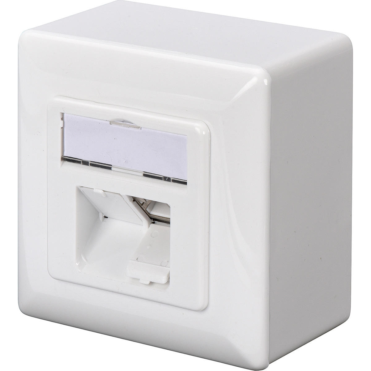 Розетка накладна DIGITUS 2xRJ-45 Cat.6a STP White (DN-9007-S-1)