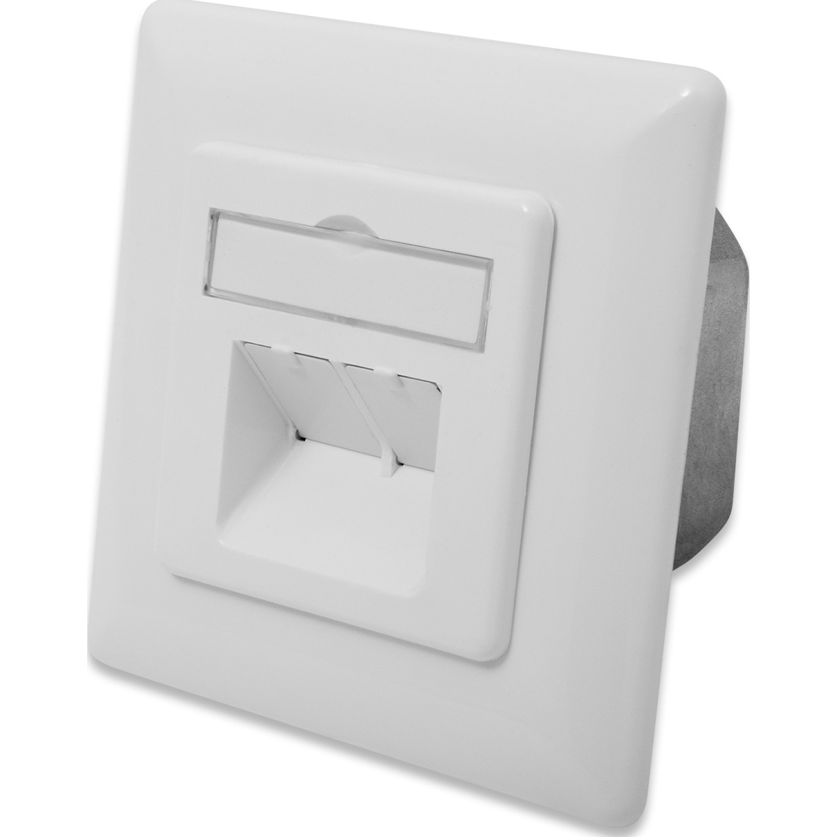 Розетка накладна DIGITUS 2xRJ-45 Cat.6a STP White (DN-9007-S-1)