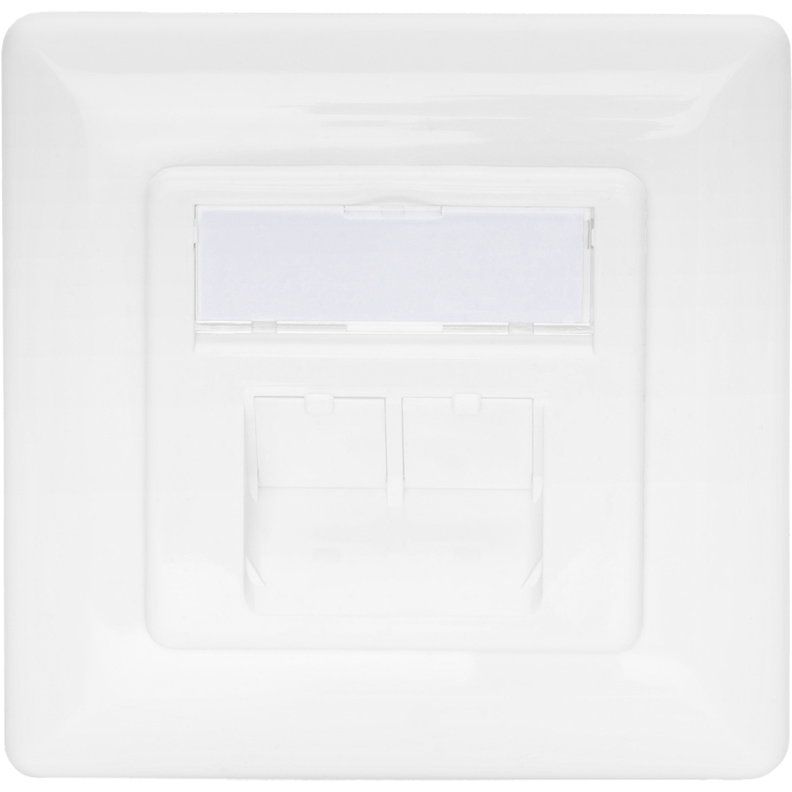 Розетка настінна DIGITUS 2xRJ-45 Cat.6a STP White (DN-9007-1)