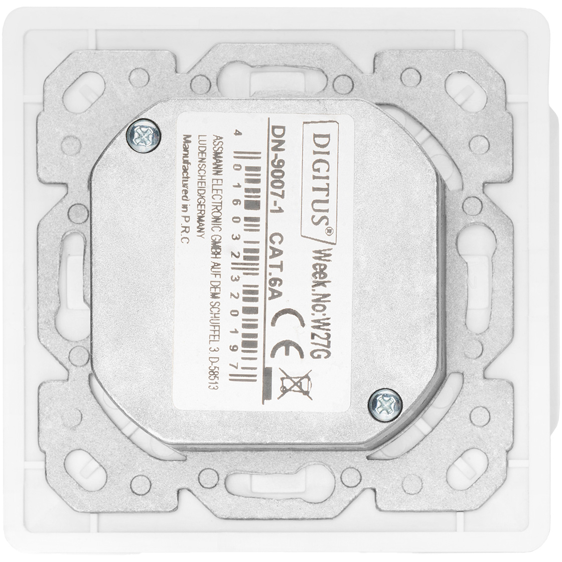 Розетка настінна DIGITUS 2xRJ-45 Cat.6a STP White (DN-9007-1)