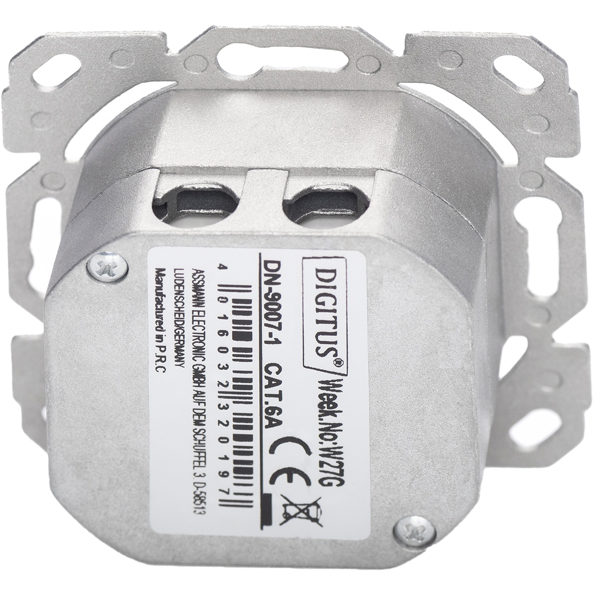 Розетка настінна DIGITUS 2xRJ-45 Cat.6a STP White (DN-9007-1)