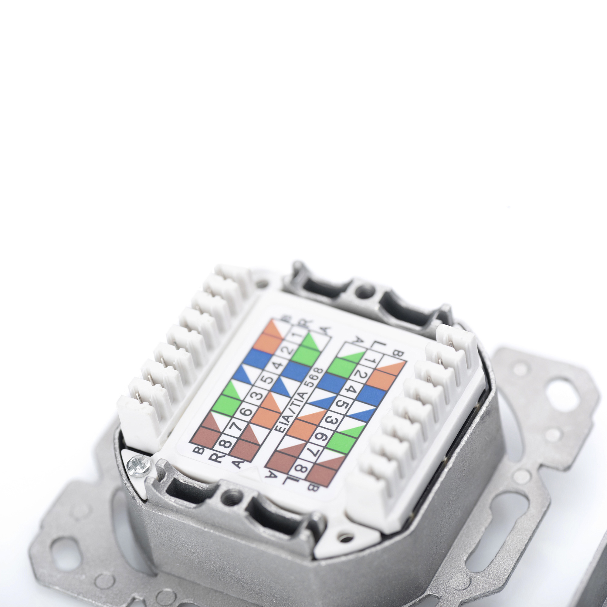 Розетка настінна DIGITUS 2xRJ-45 Cat.6a STP White (DN-9007-1)