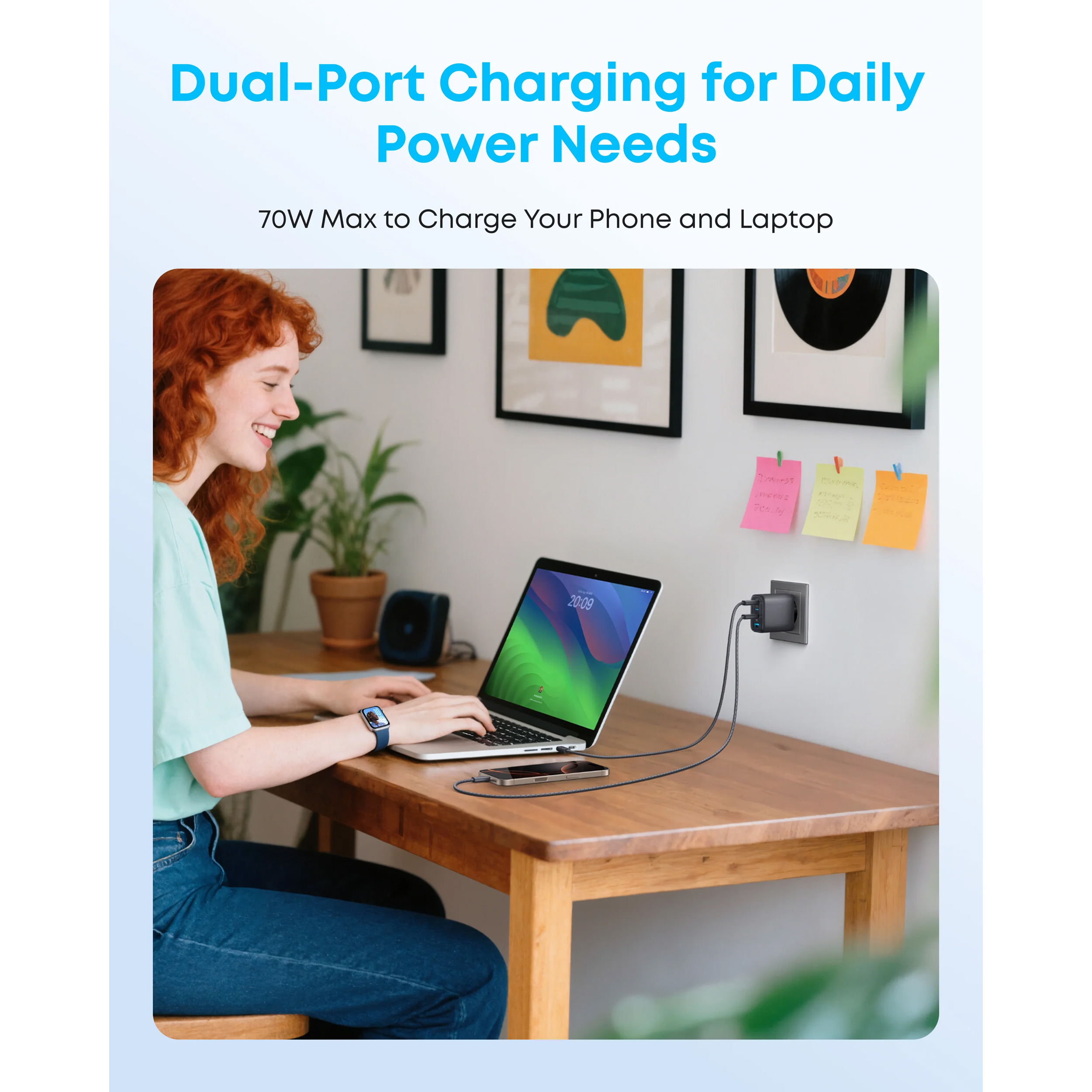 Зарядний пристрій ANKER Zolo Charger 70W, 3xUSB-C, 1xUSB-A, PD 3.0 Black (A121CG11)