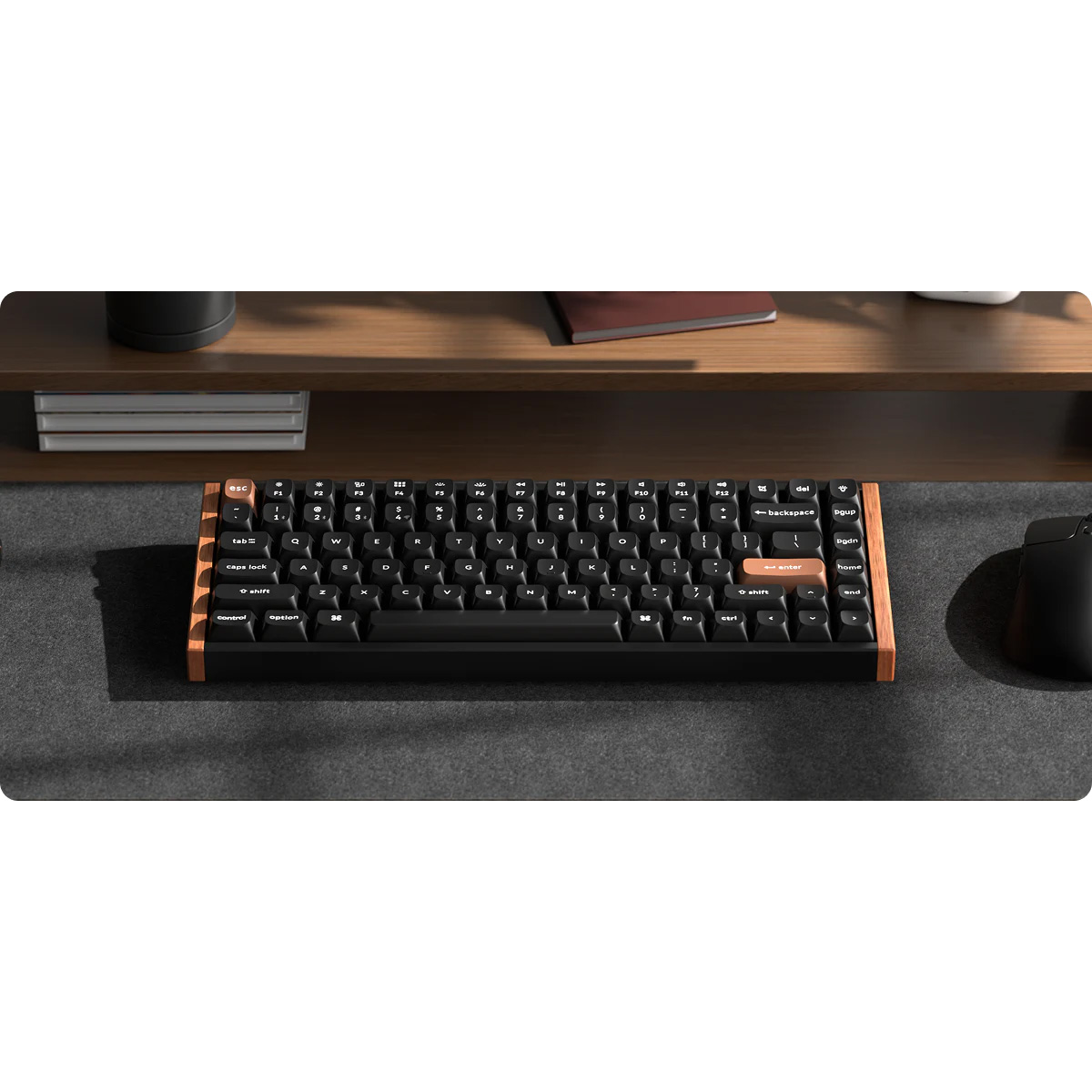 Клавиатура беспроводная KEYCHRON K2 HE Gateron Double-Rail Magnetic Nebula Switch Black