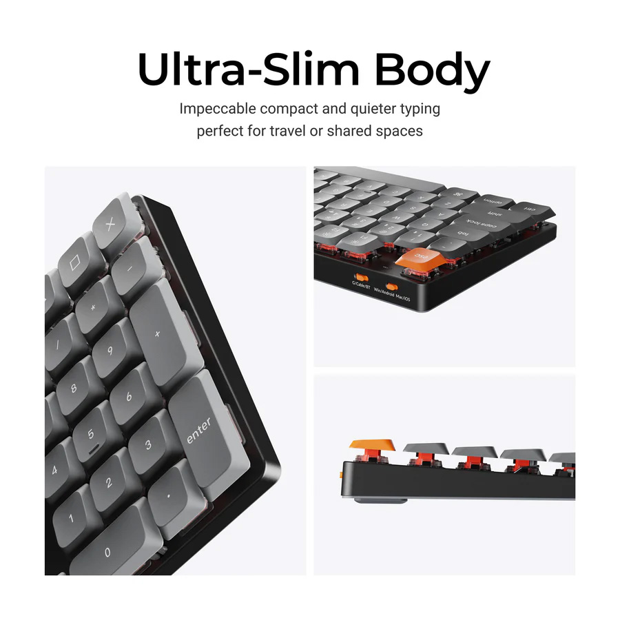 Клавиатура беспроводная KEYCHRON K5 Max Gateron Brown Switch Black