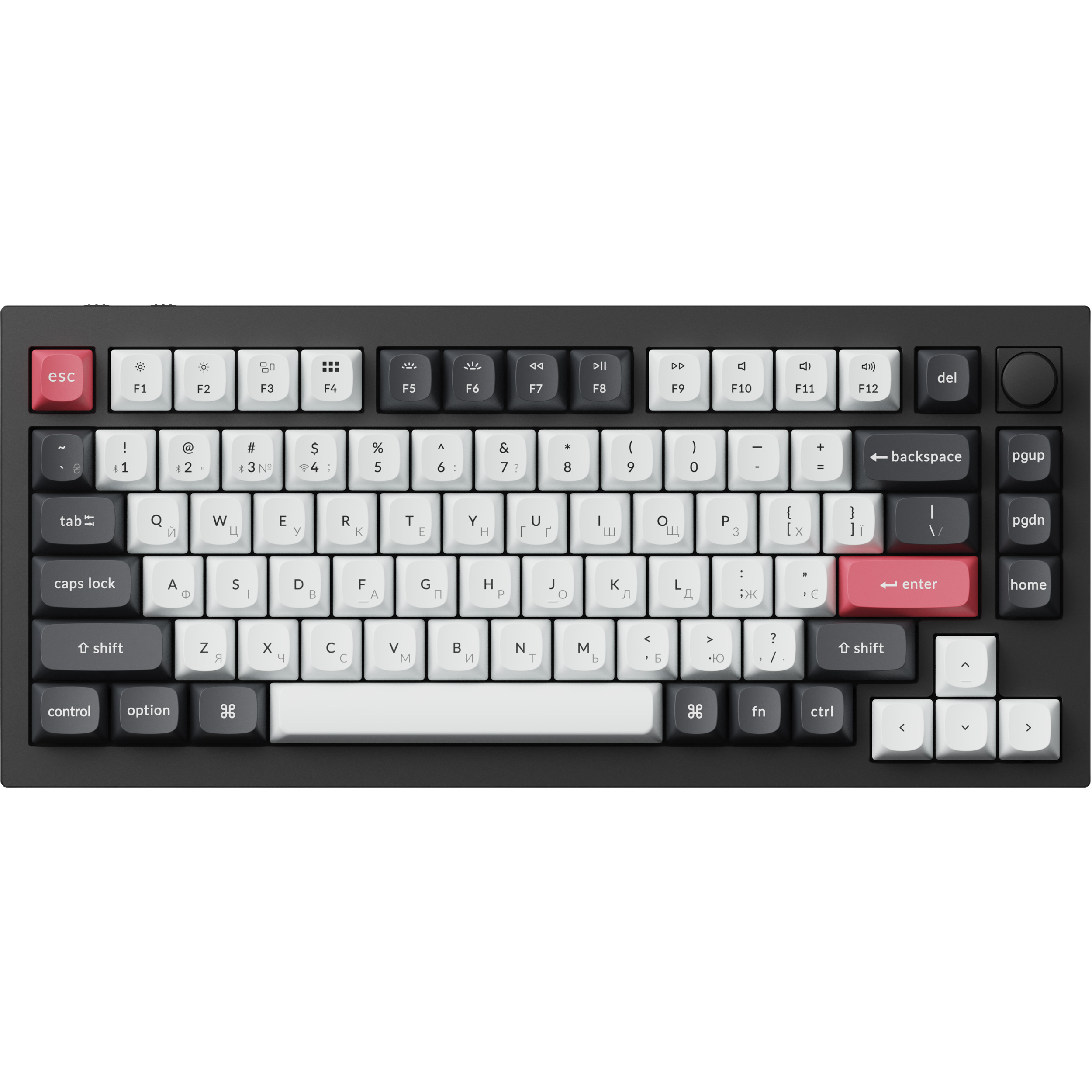 Клавиатура беспроводная KEYCHRON Q1 HE Gateron Double-Rail Magnetic Nebula Switch Black