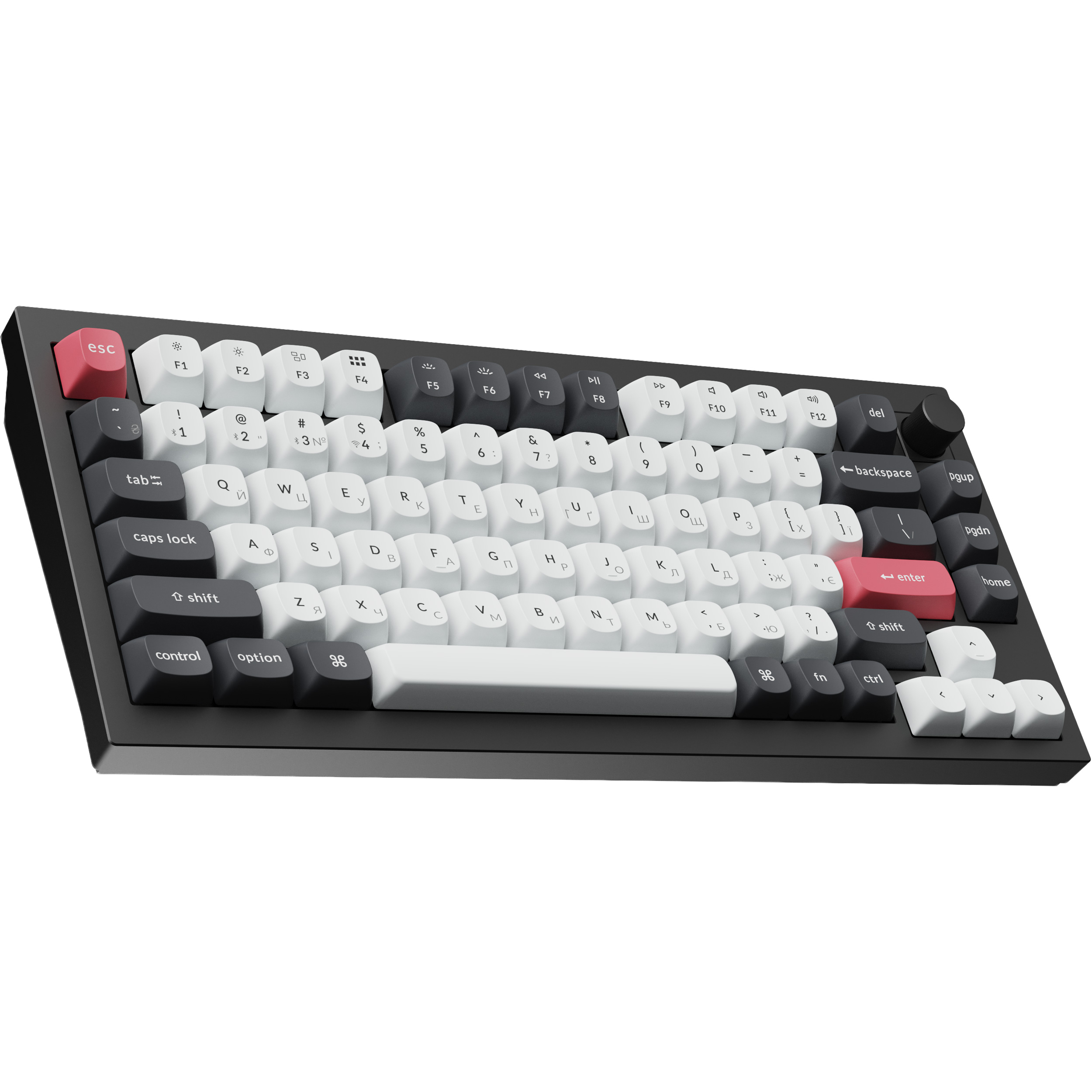 Клавиатура беспроводная KEYCHRON Q1 HE Gateron Double-Rail Magnetic Nebula Switch Black