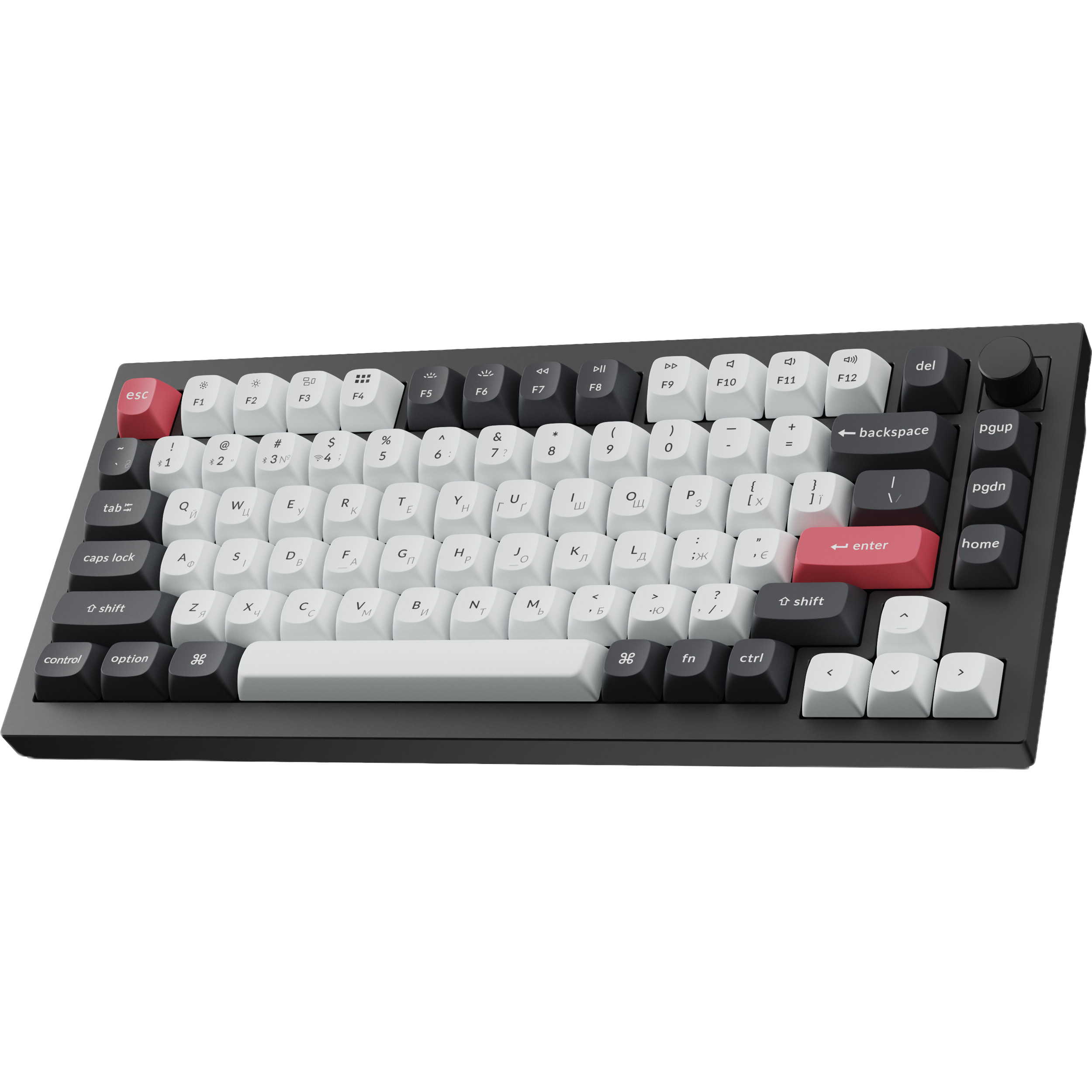 Клавиатура беспроводная KEYCHRON Q1 HE Gateron Double-Rail Magnetic Nebula Switch Black