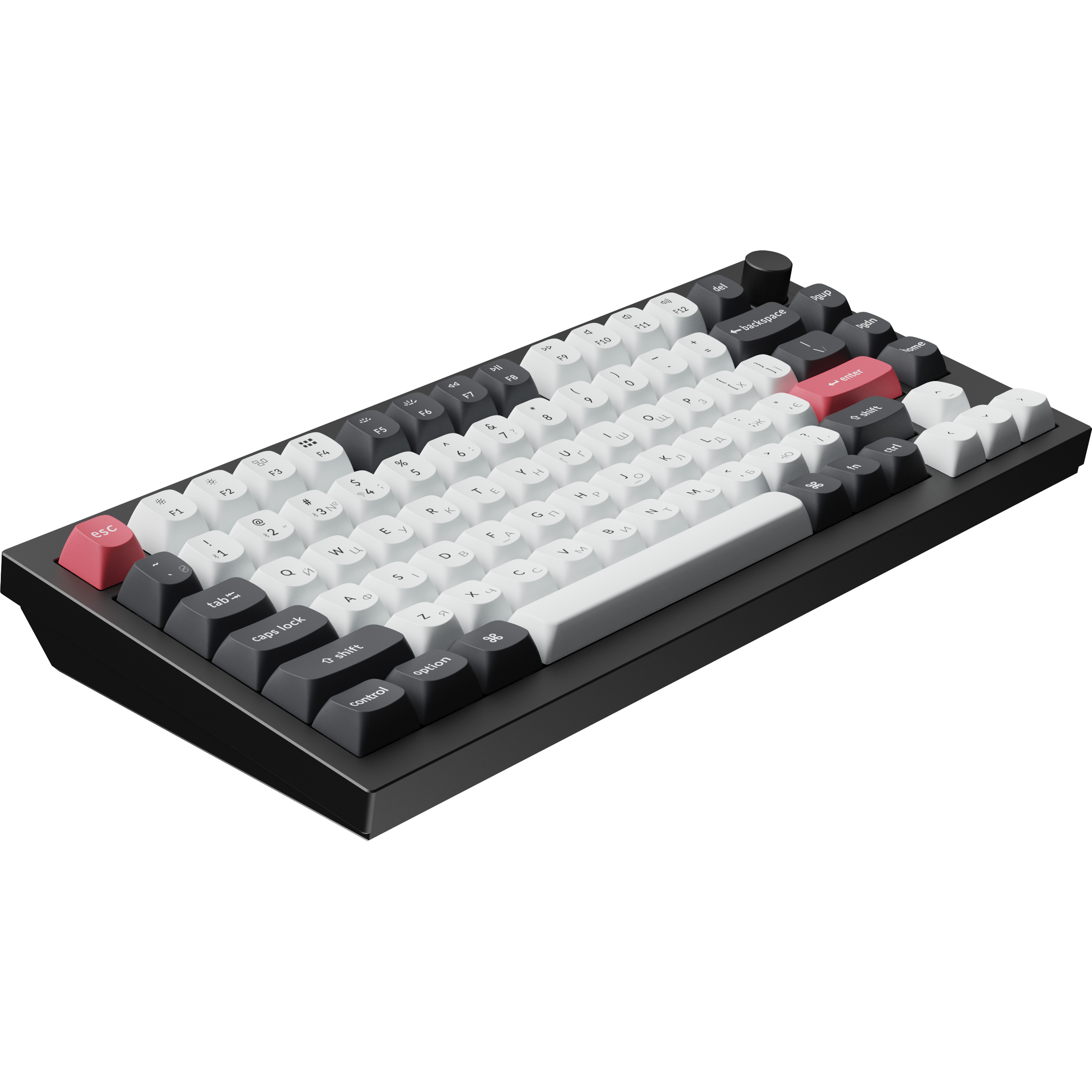 Клавиатура беспроводная KEYCHRON Q1 HE Gateron Double-Rail Magnetic Nebula Switch Black