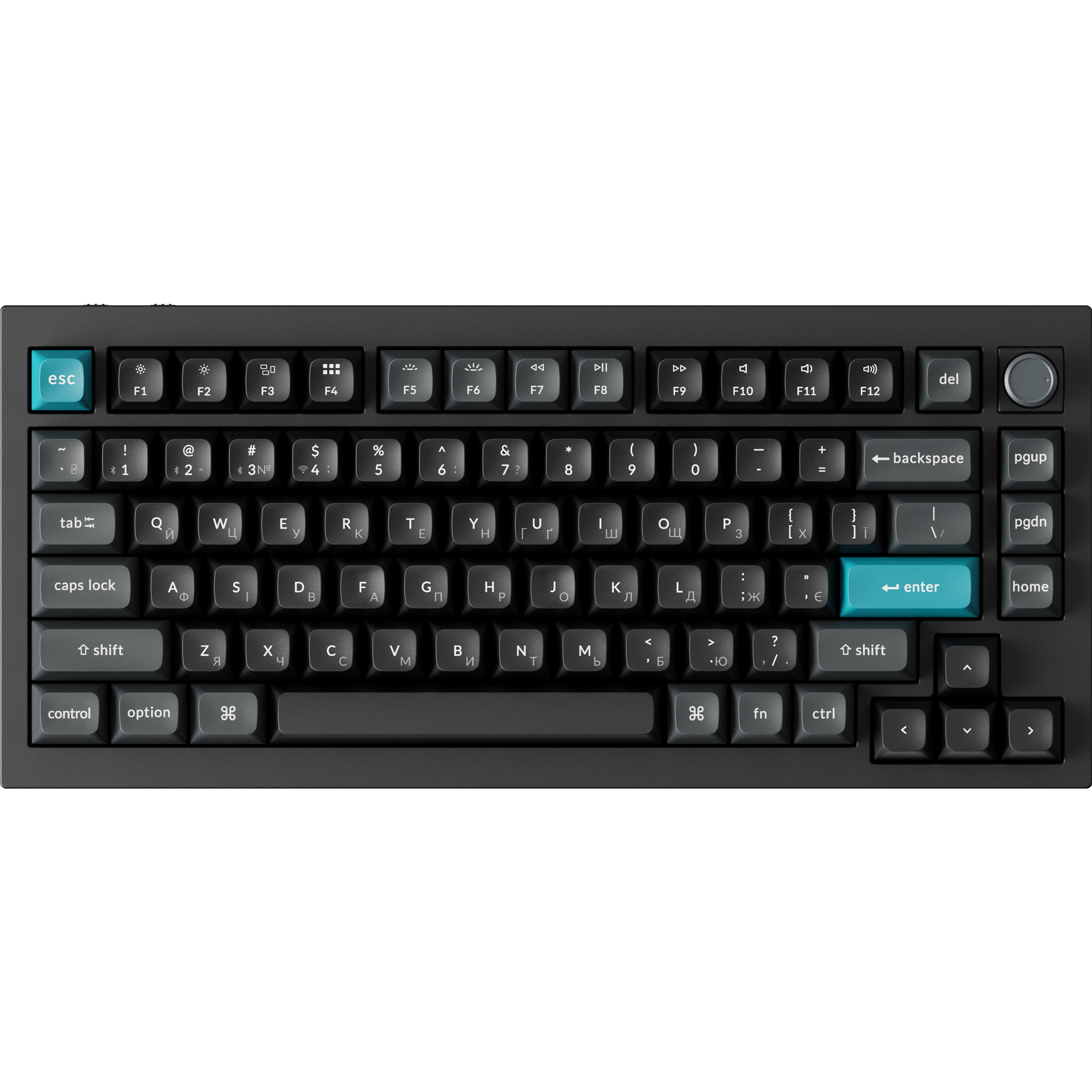 Клавиатура беспроводная KEYCHRON Q1 Ultra Silk POM Red Switch Black