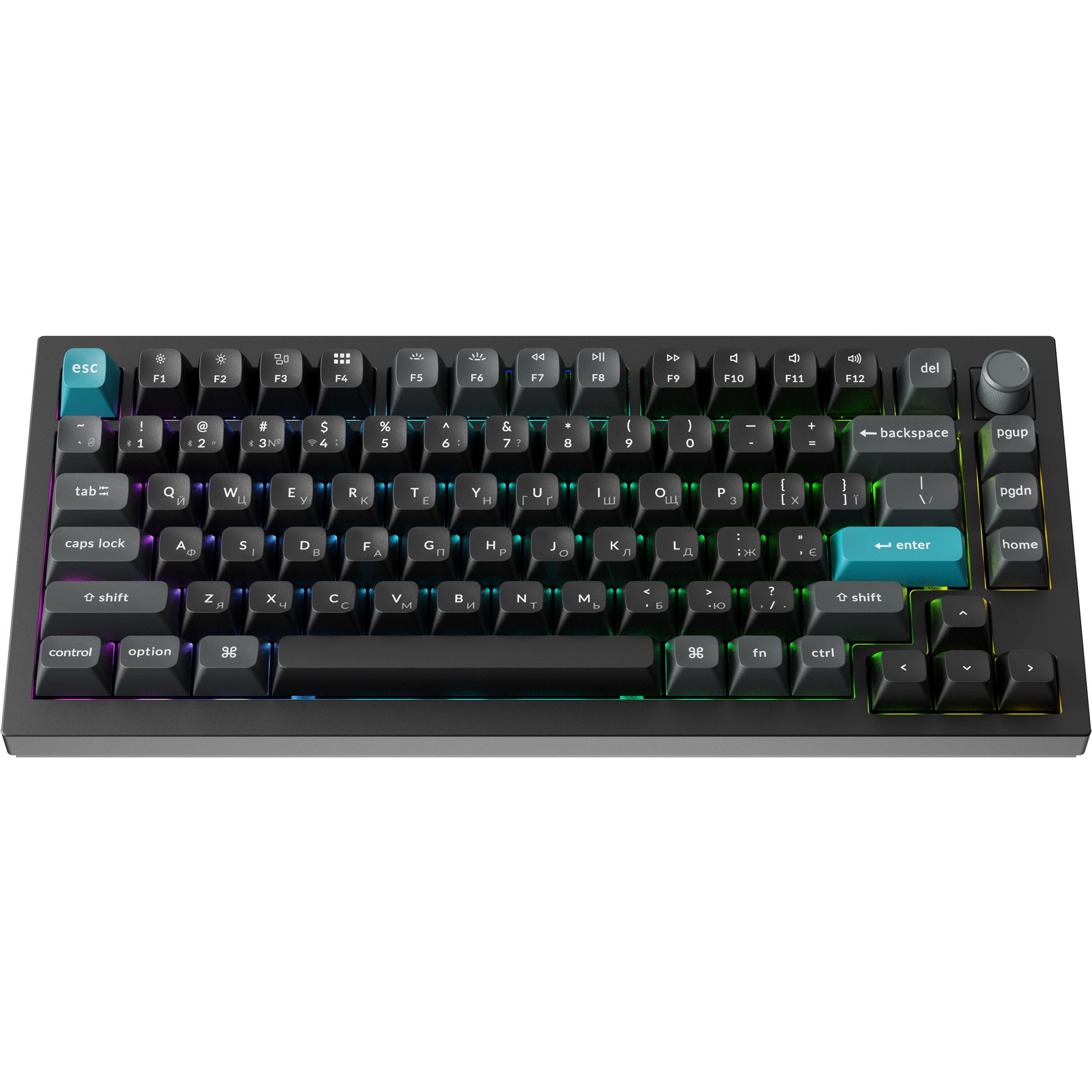 Клавиатура беспроводная KEYCHRON Q1 Ultra Silk POM Red Switch Black