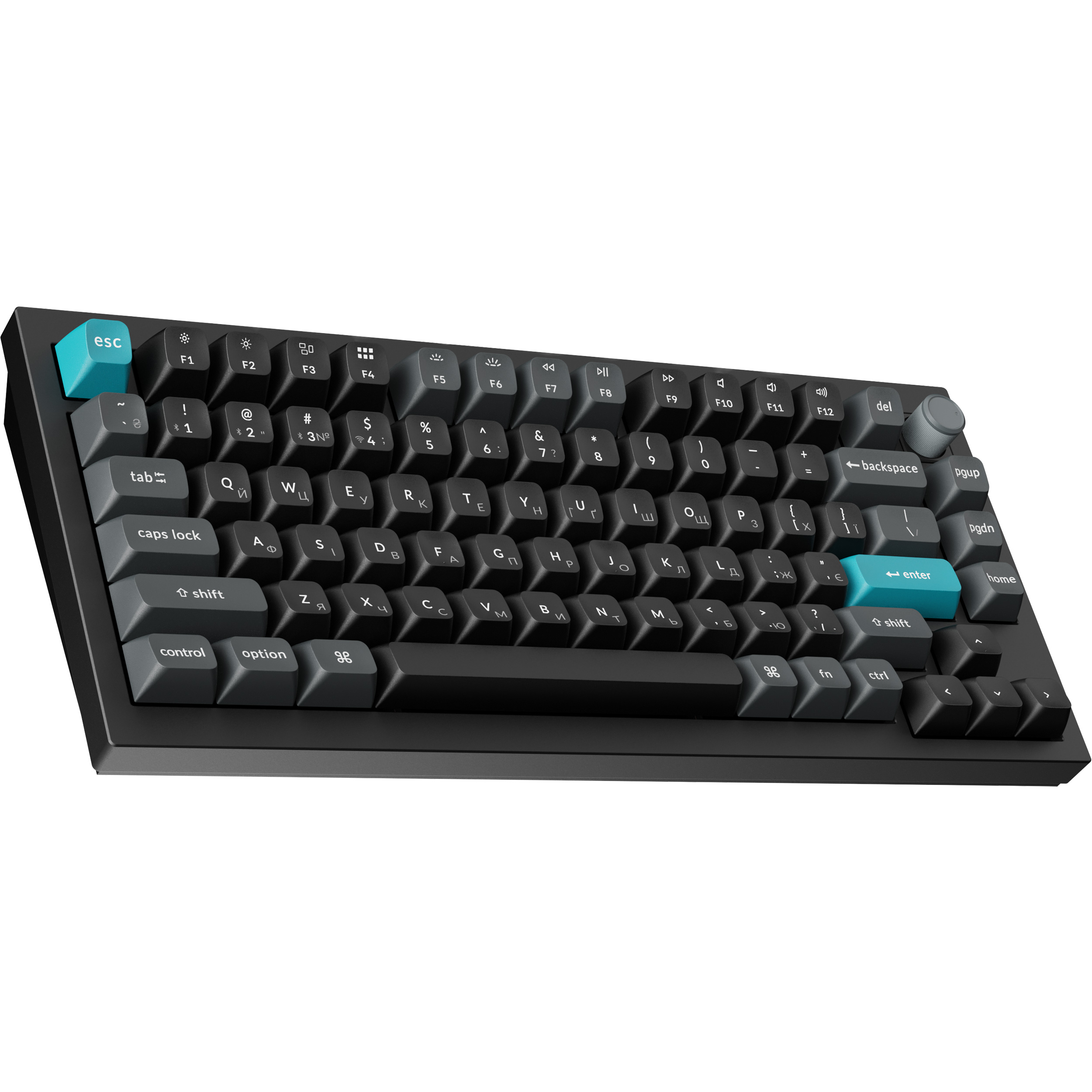 Клавиатура беспроводная KEYCHRON Q1 Ultra Silk POM Red Switch Black