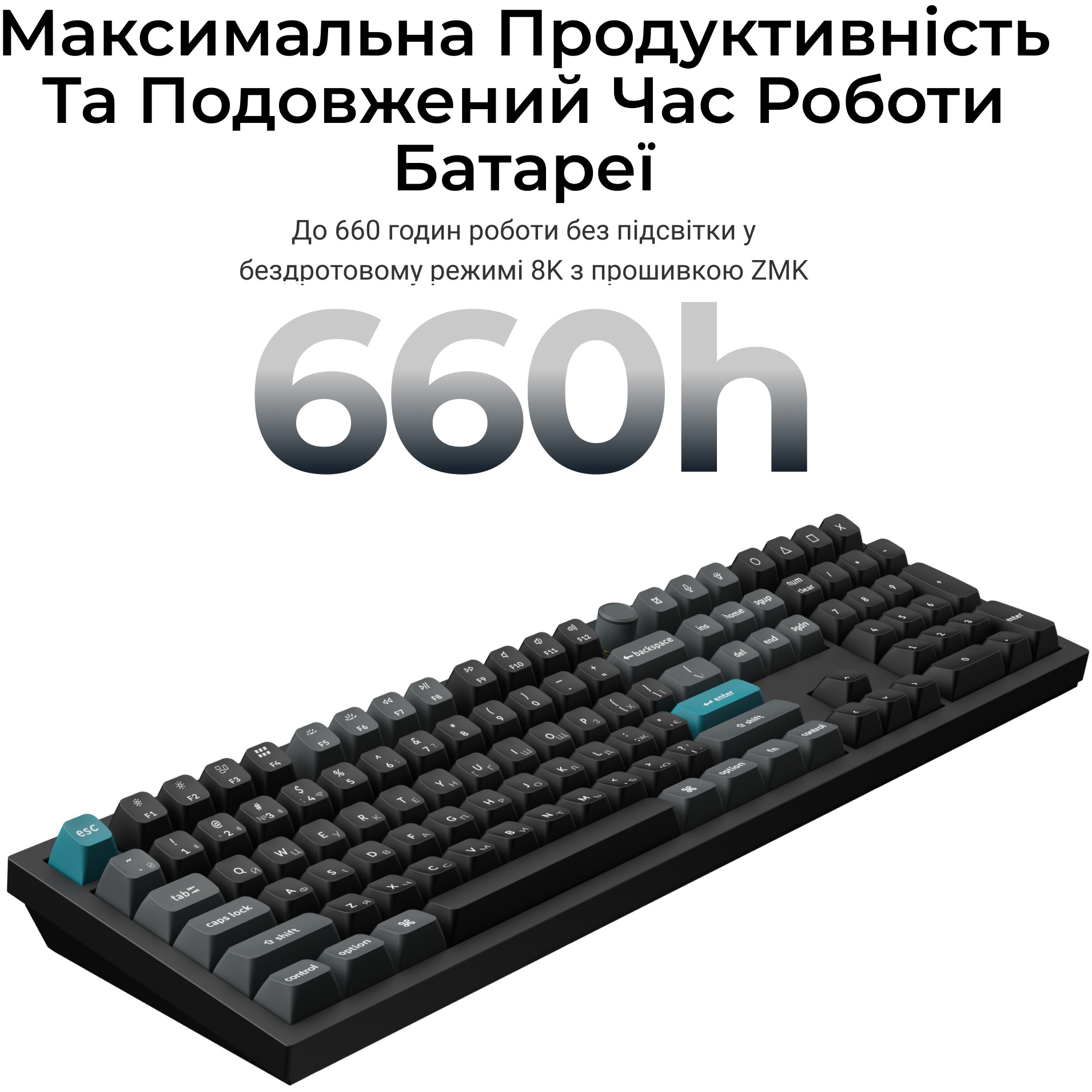 Клавиатура беспроводная KEYCHRON Q6 Ultra Silk POM Red Switch Black
