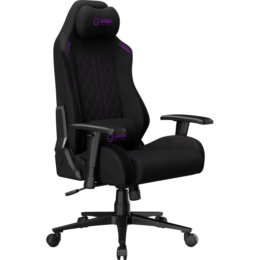 Крісло геймерське LORGAR Pro CHA41 Fabric Black/Purple (LRG-CHA41-BK-PR)