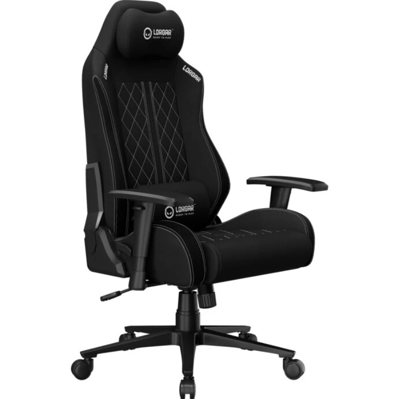 Крісло геймерське LORGAR Pro CHA41 Fabric Black/White (LRG-CHA41-BK-WH)