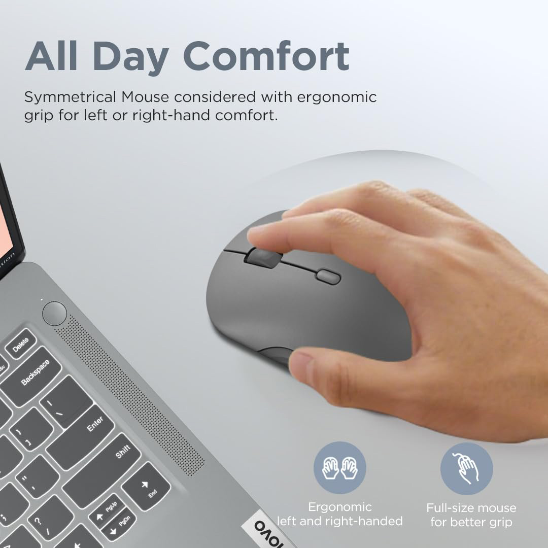 Мышь LENOVO 350 Bluetooth Silent Mouse Luna Gray (GY51S61904)