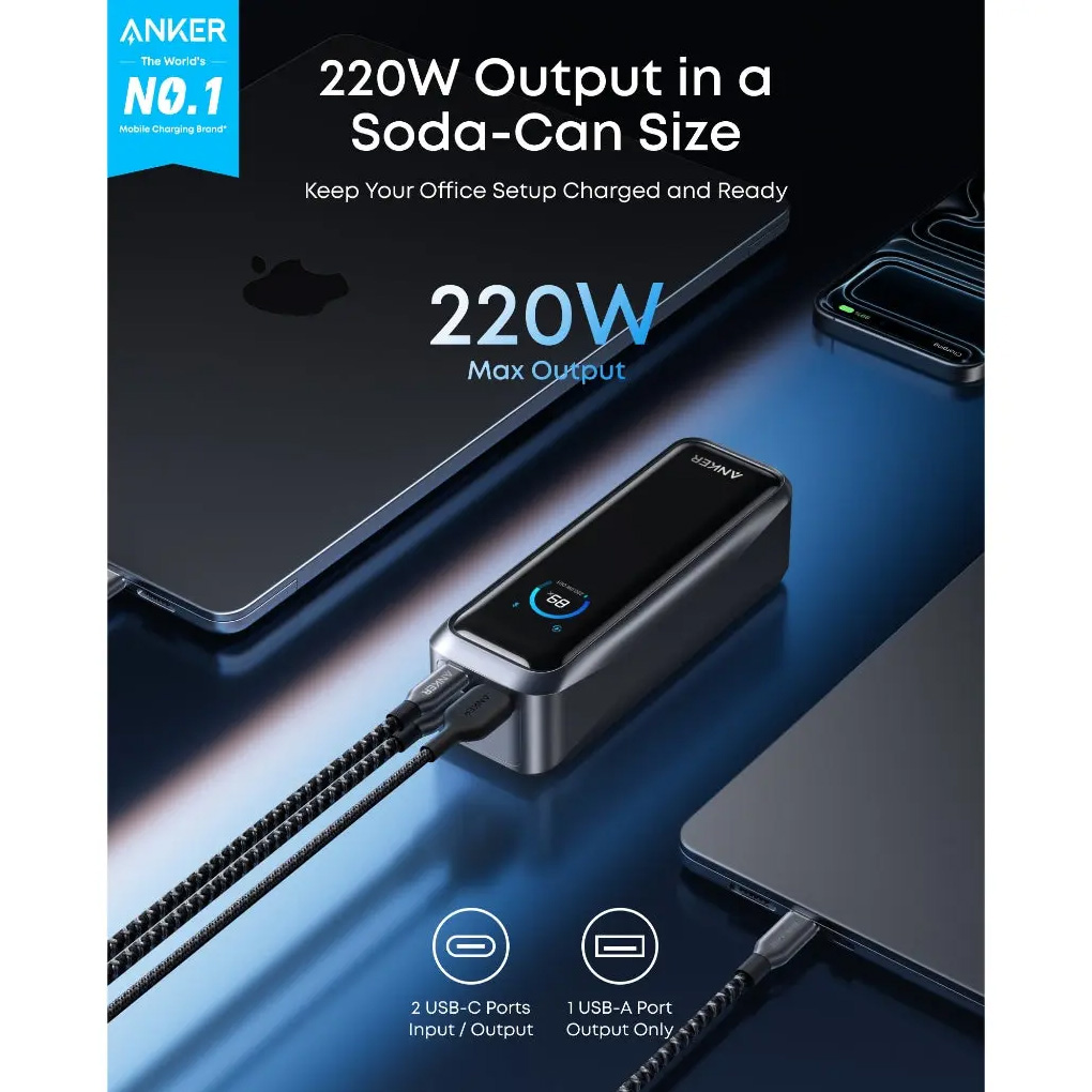 Повербанк ANKER Prime 220W PD 20000mAh (A110BH11)