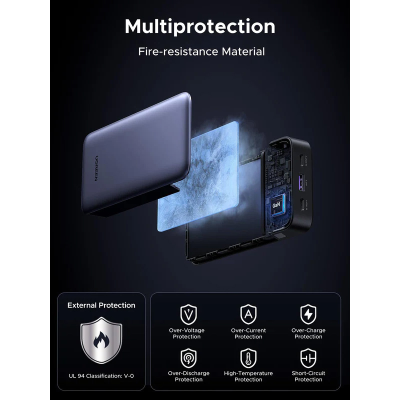 Повербанк UGREEN PB532 30W 20000mAh Gray (55989B)