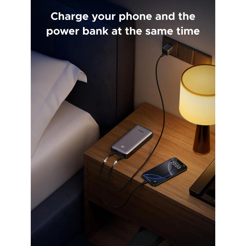Повербанк UGREEN PB532 30W 20000mAh Gray (55989B)
