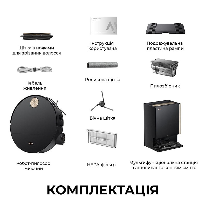 Робот-пылесос MOVA S70 Ultra Roller Black (RLZ52EE-BL)