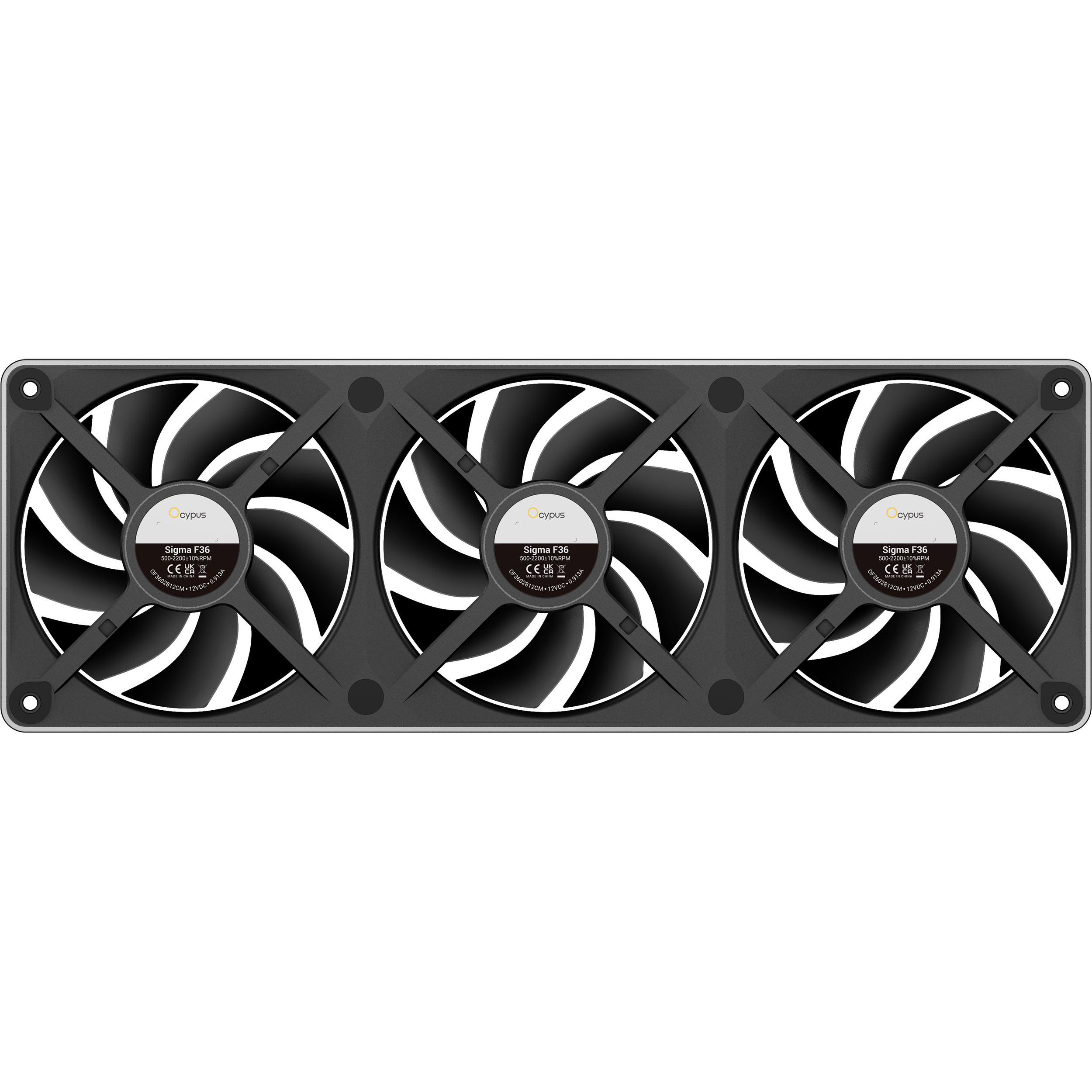 Вентилятор 3-in-1 OCYPUS Sigma F36 ARGB Black