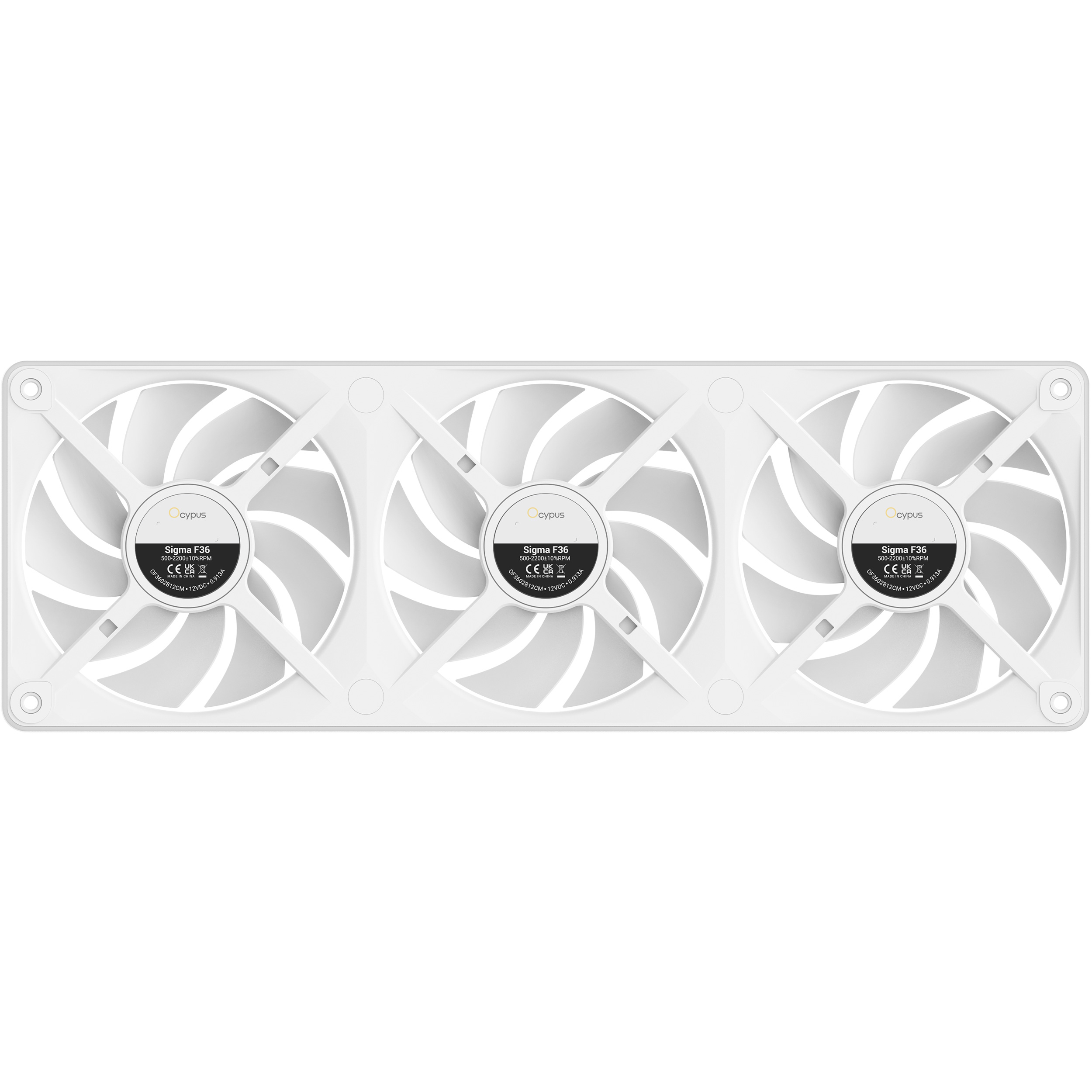 Вентилятор 3-in-1 OCYPUS Sigma F36 ARGB White