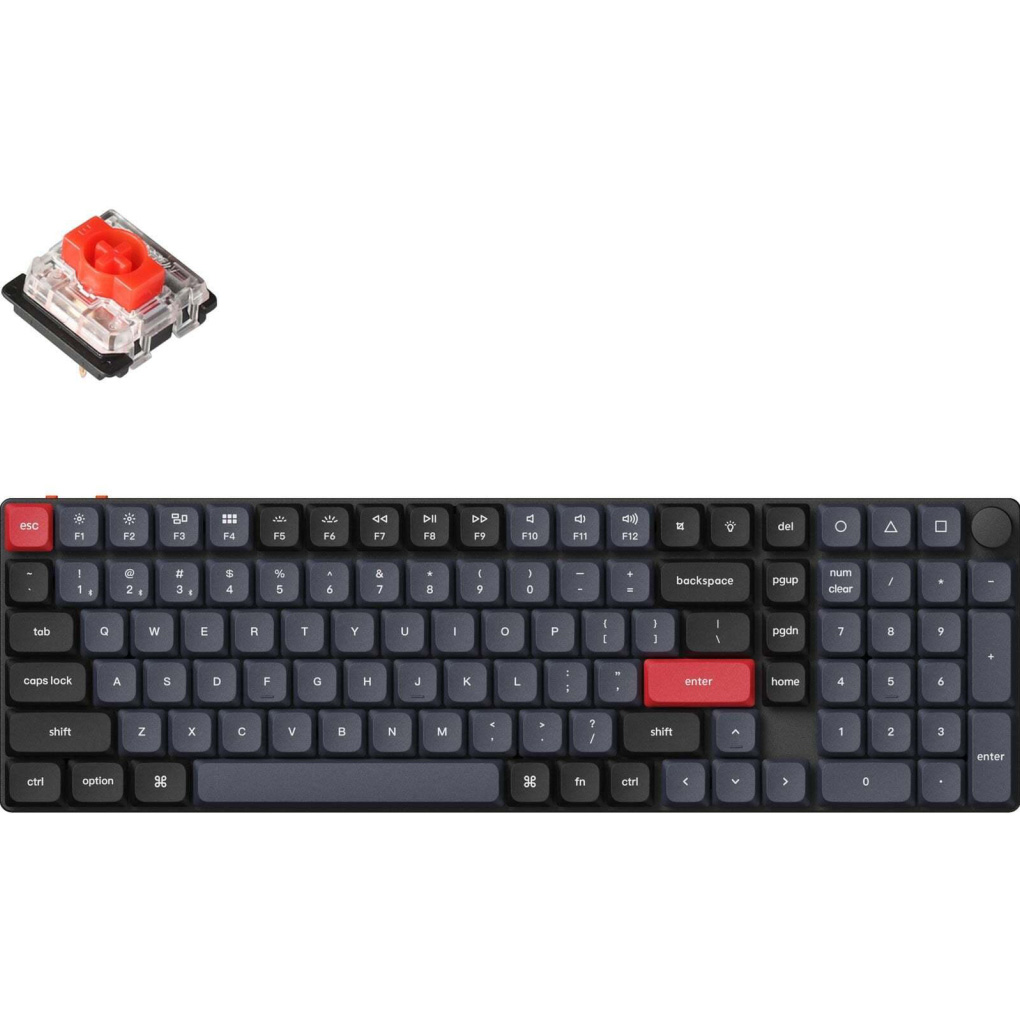 Клавиатура беспроводная KEYCHRON K17 Pro Gateron MX 2.0 Red Switch Black