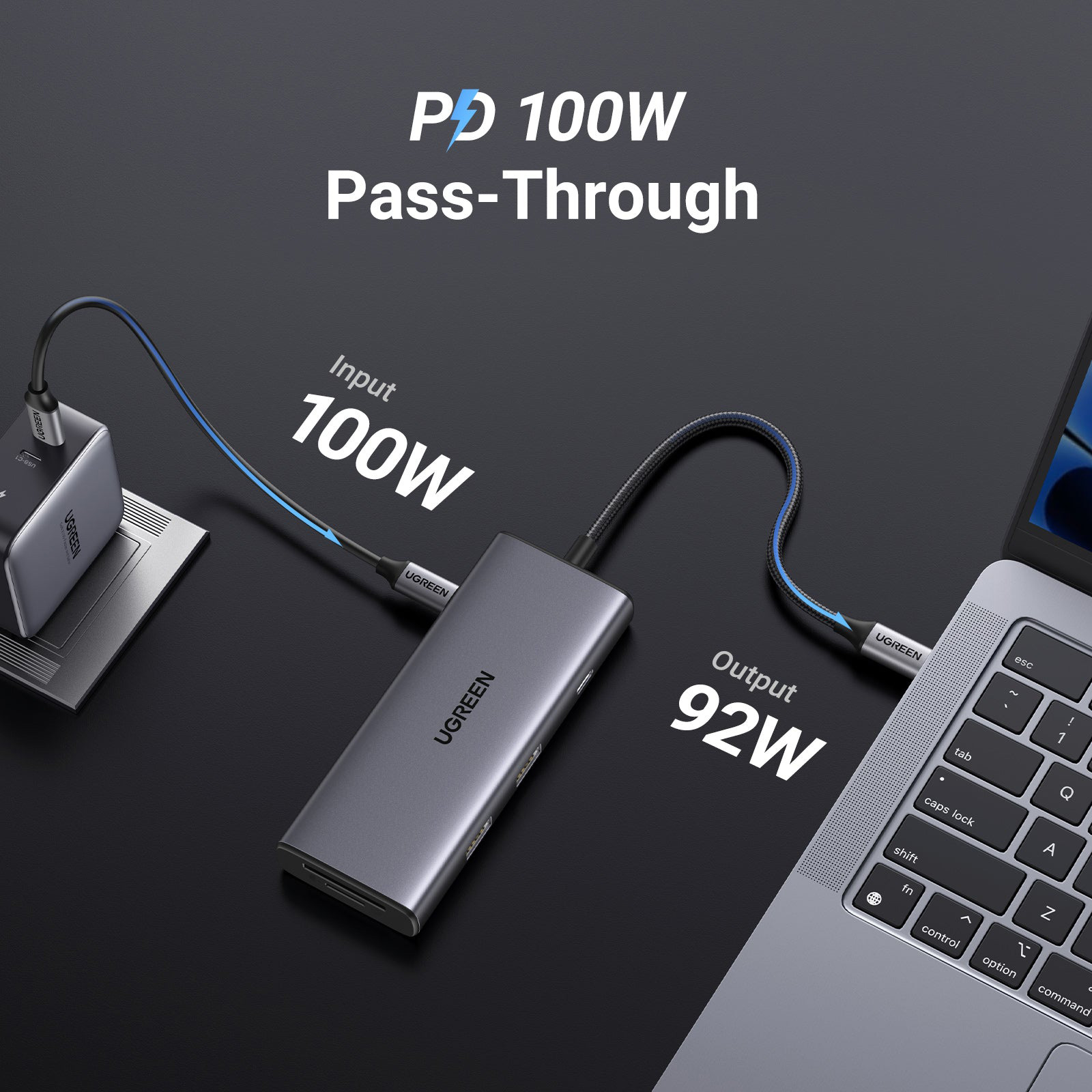Порт-репликатор UGREEN CM498 Revodok Pro 107 7-in-1 USB-C Hub (15531)