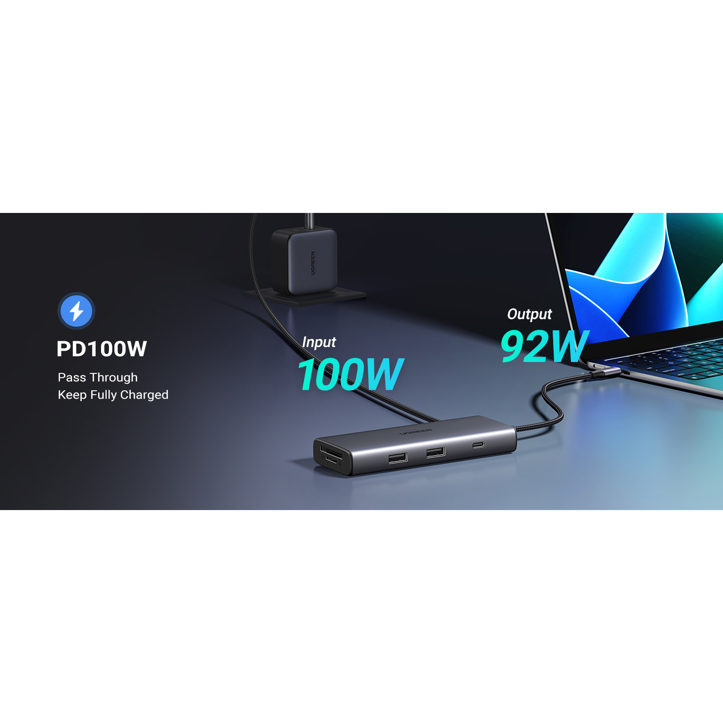 Порт-репликатор UGREEN CM498 Revodok Pro 107 7-in-1 USB-C Hub (15531)
