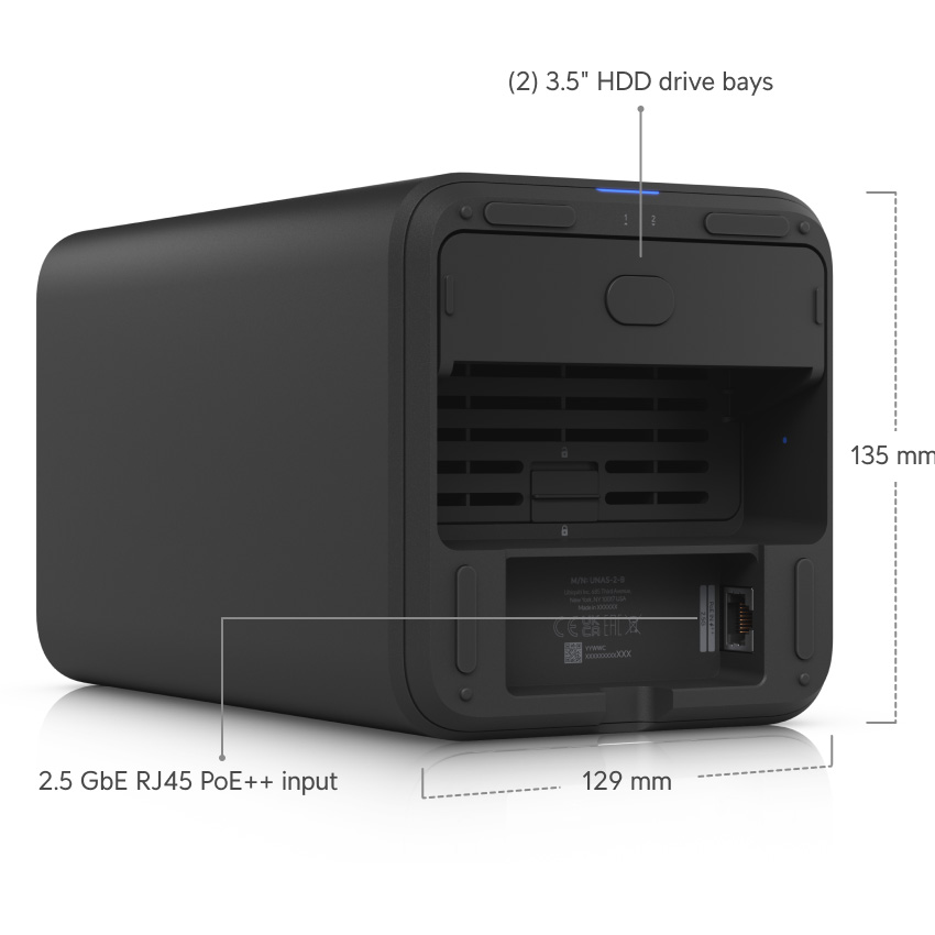 NAS-сервер UBIQUITI UniFi UNAS 2 Black