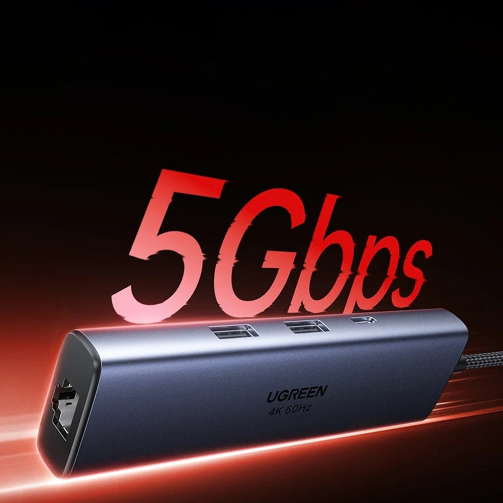 Порт-репликатор UGREEN CM512 6-in-1 USB-C Hub (75643)