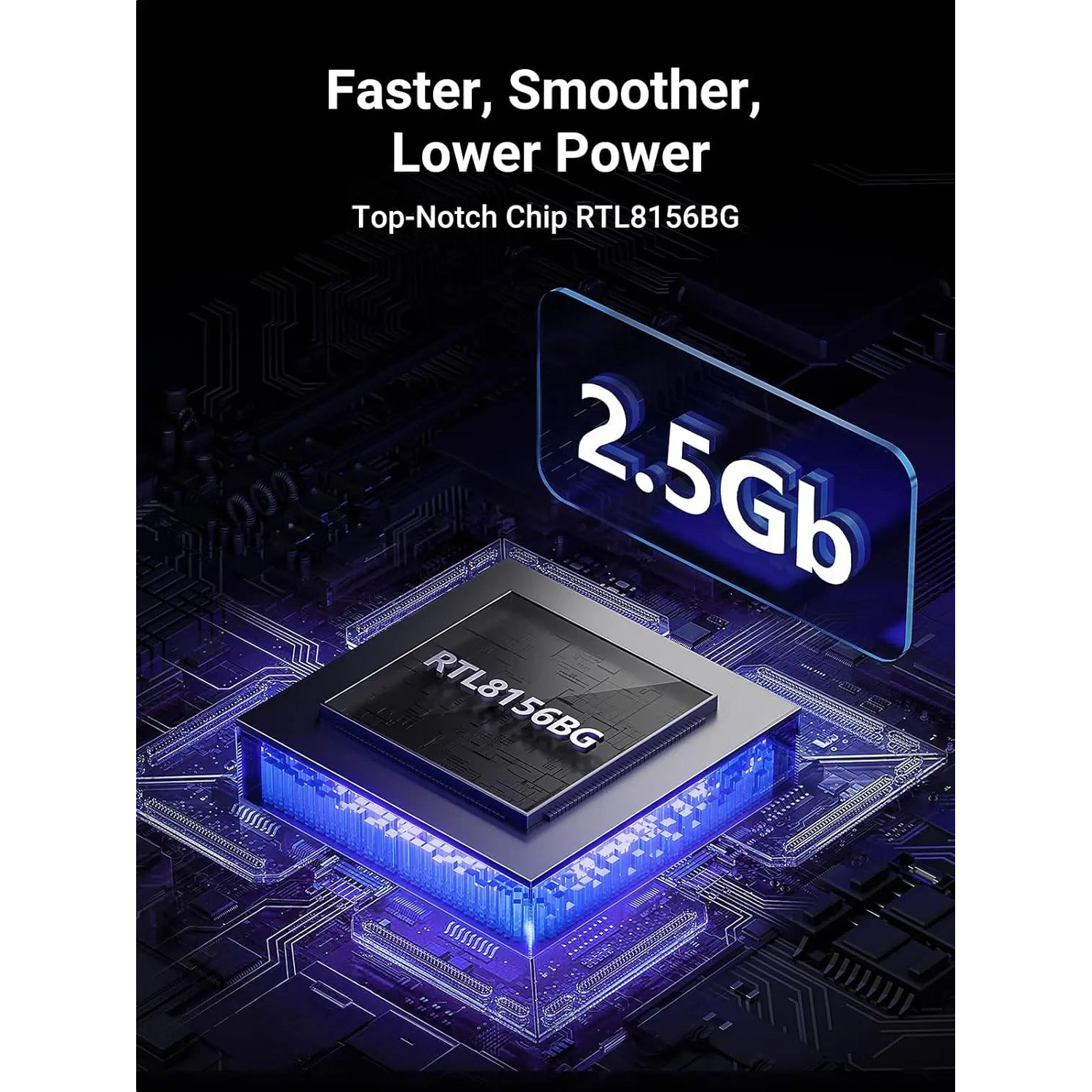 Сетевой адаптер UGREEN CM648 USB 3.0 2.5 Gigabit Ethernet Adapter Space Gray (25051)