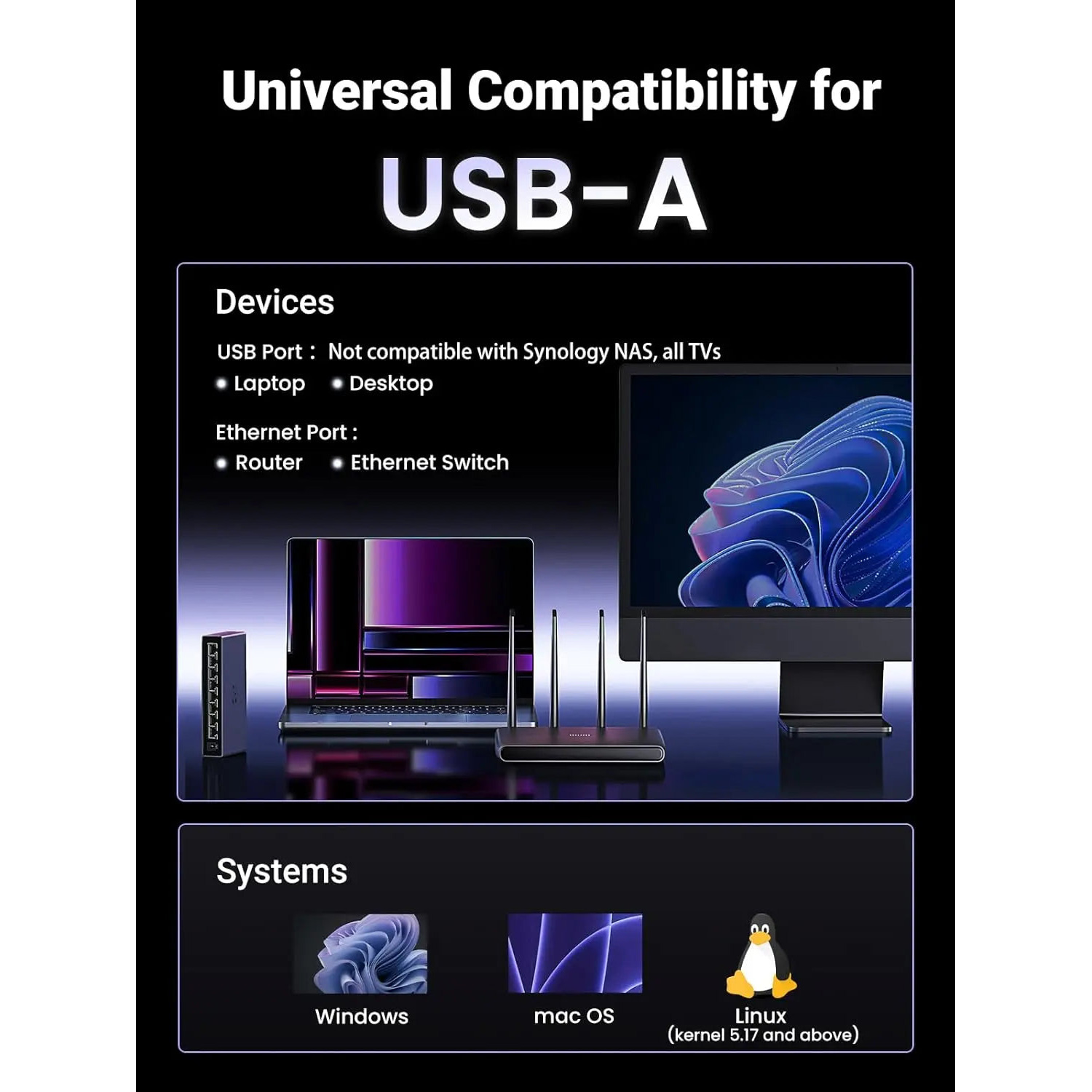 Сетевой адаптер UGREEN CM648 USB 3.0 2.5 Gigabit Ethernet Adapter Space Gray (25051)