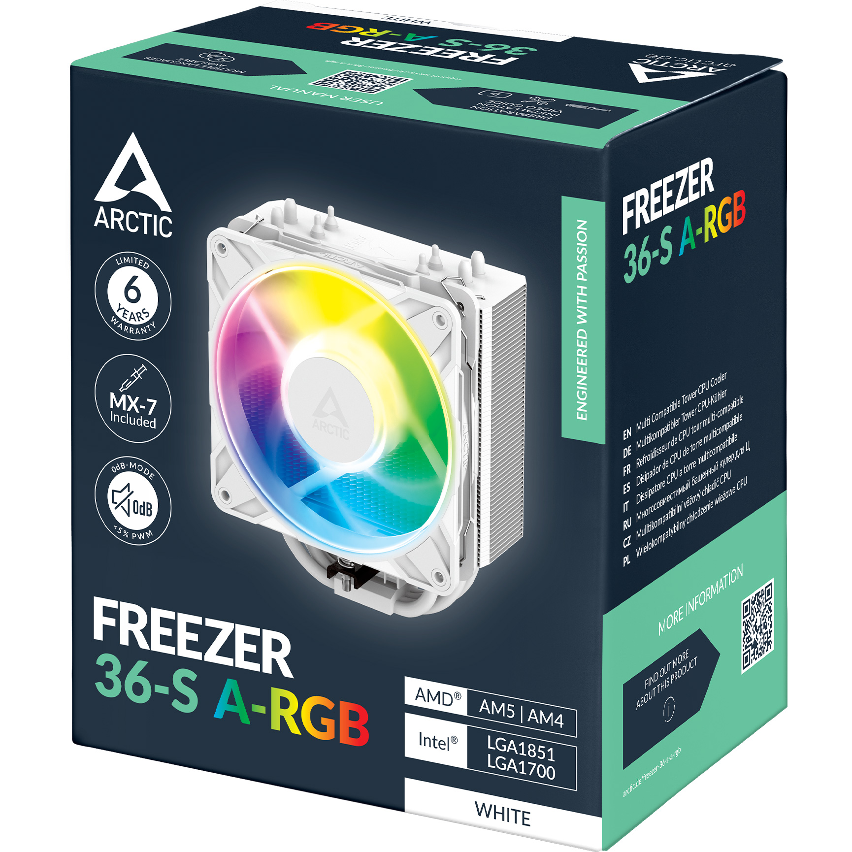 Кулер для процесора ARCTIC Freezer 36-S ARGB White (ACFRE00199A)