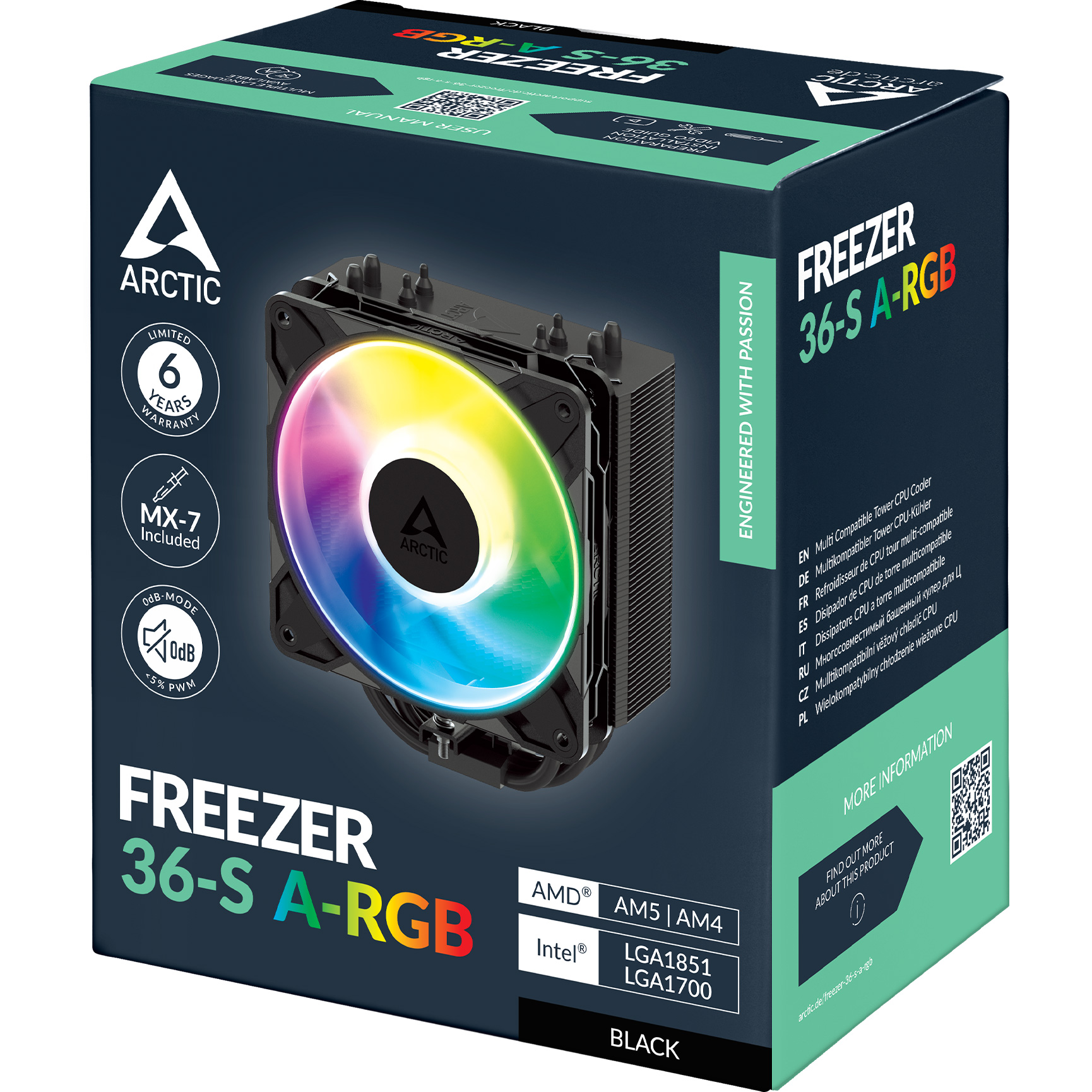 Кулер для процесора ARCTIC Freezer 36-S ARGB Black (ACFRE00198A)