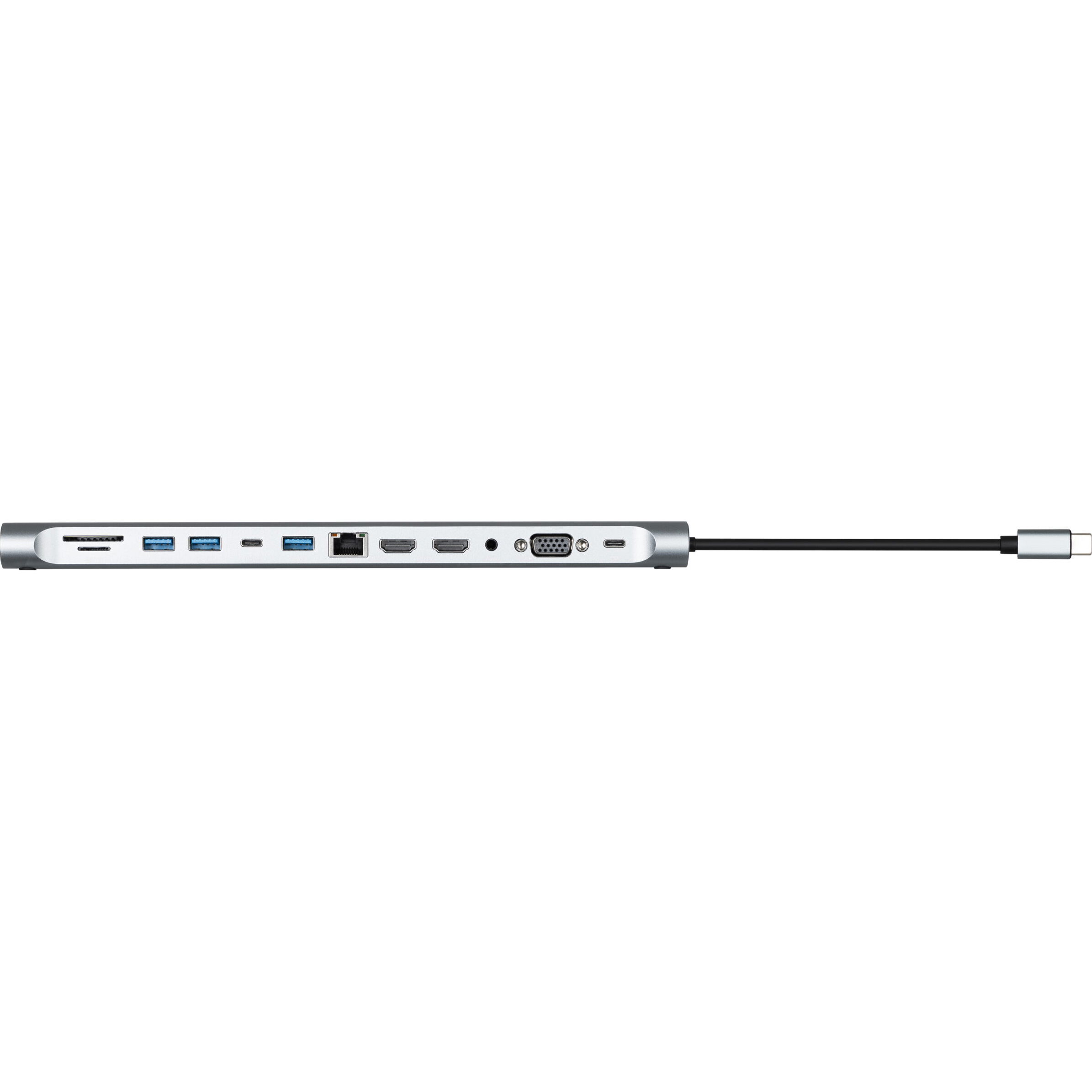 Док-станция 2E USB-C to 2xHDMI, 1xVGA, 2xUSB3.0, 1xUSB2.0, 2xPD, LAN, AUX, SD/TF (2E-W2703)