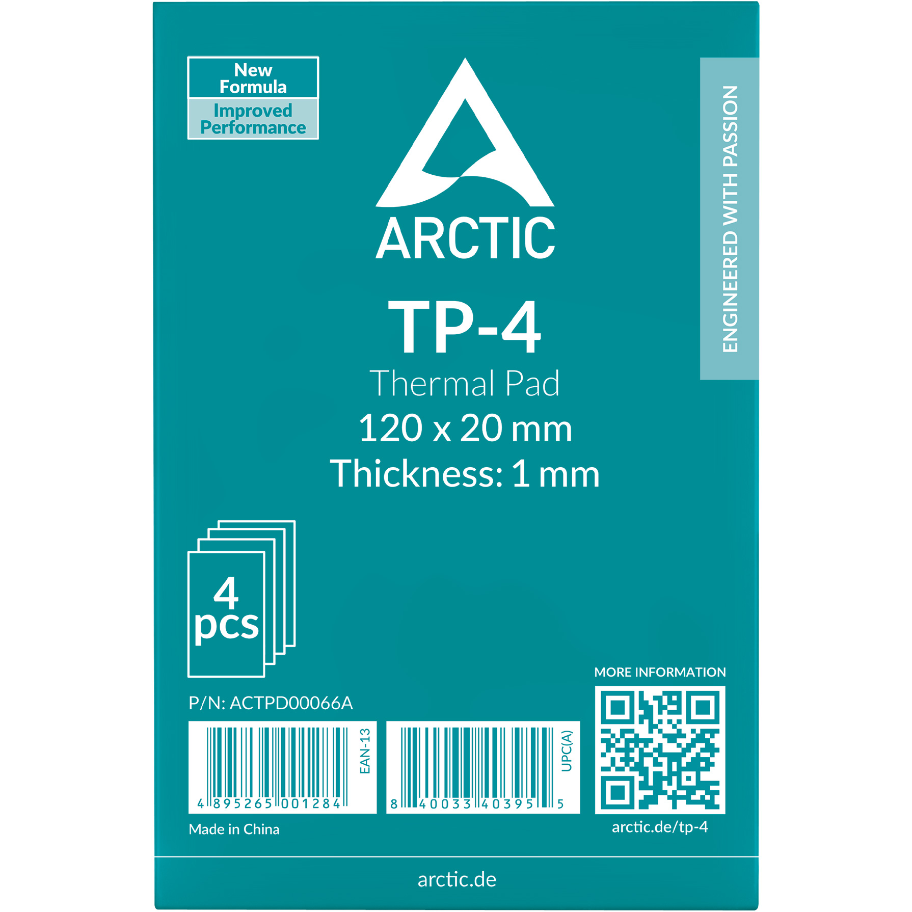 Термопрокладка ARCTIC TP-4 Thermal Pad 120x20x1.0mm 4шт (ACTPD00066A)