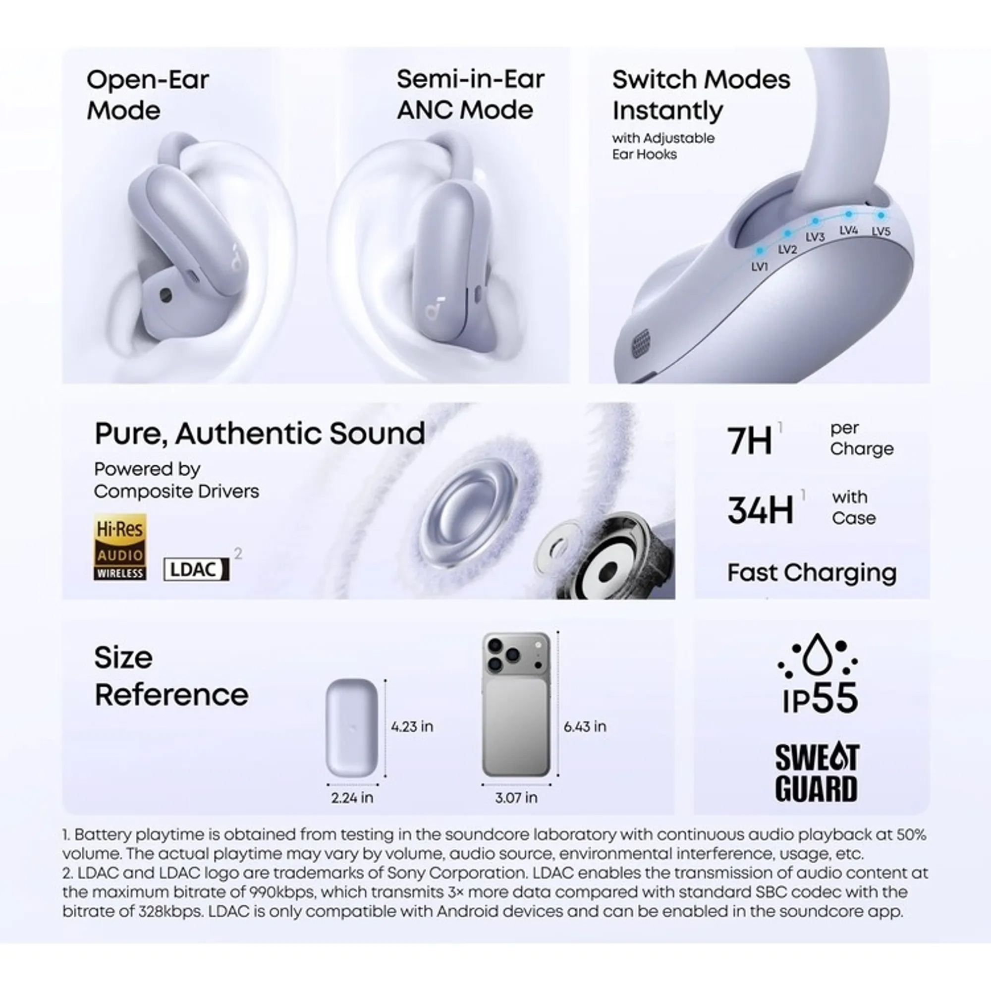 Навушники ANKER SoundCore AeroFit 2 Pro Purple (A3875GQ1)