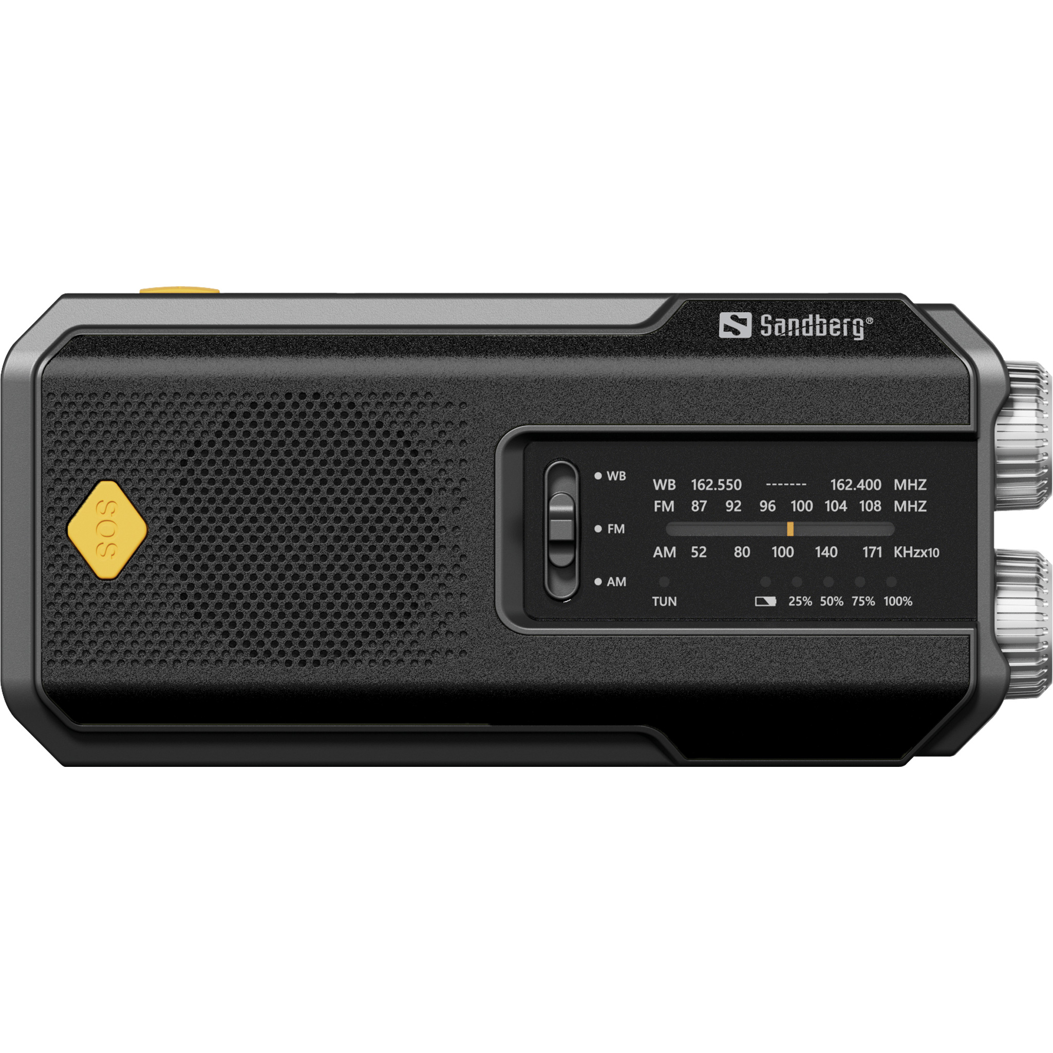 Радиоприёмник с солнечной панелью и фонарём SANDBERG Survivor Radio All-in-1 2000 (421-04)