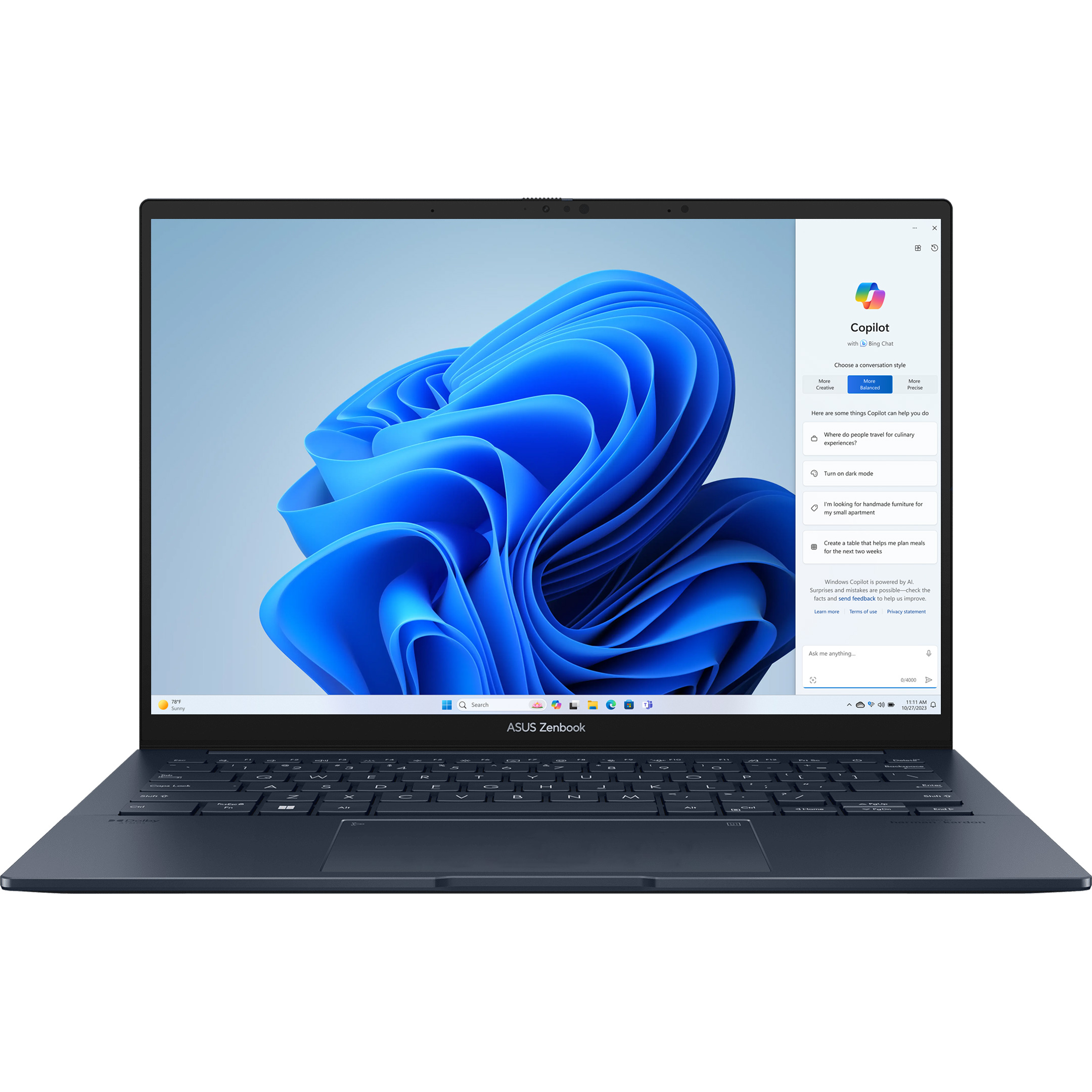 Ноутбук ASUS ZenBook 14 OLED UX3405CA Ponder Blue (UX3405CA-QL292)