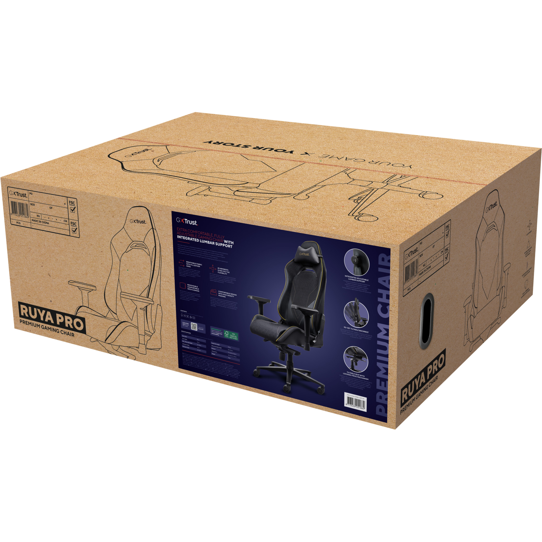 Кресло геймерское TRUST Gaming GXT 721 Ruya Pro (25186)