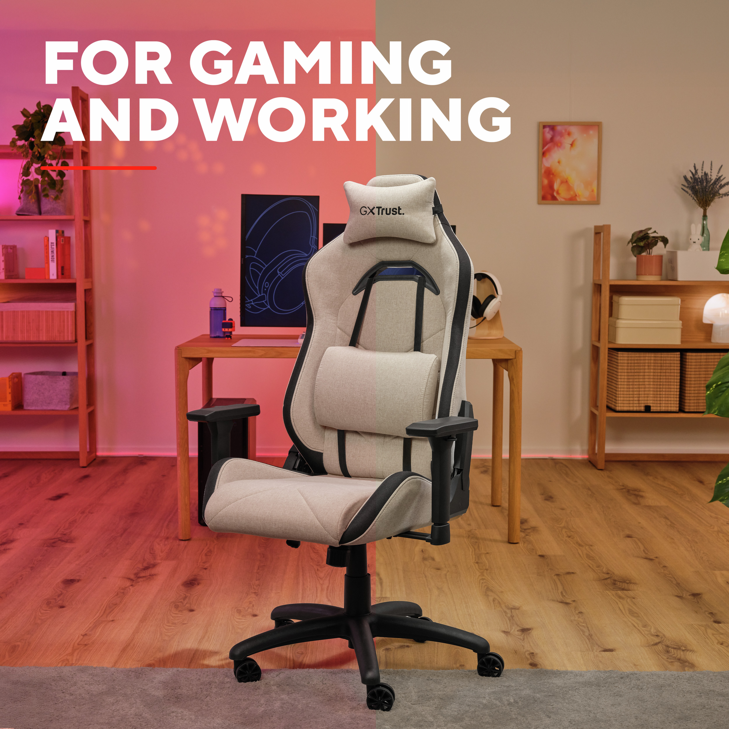 Кресло геймерское TRUST Gaming GXT 723B Ruya Beige (25532)