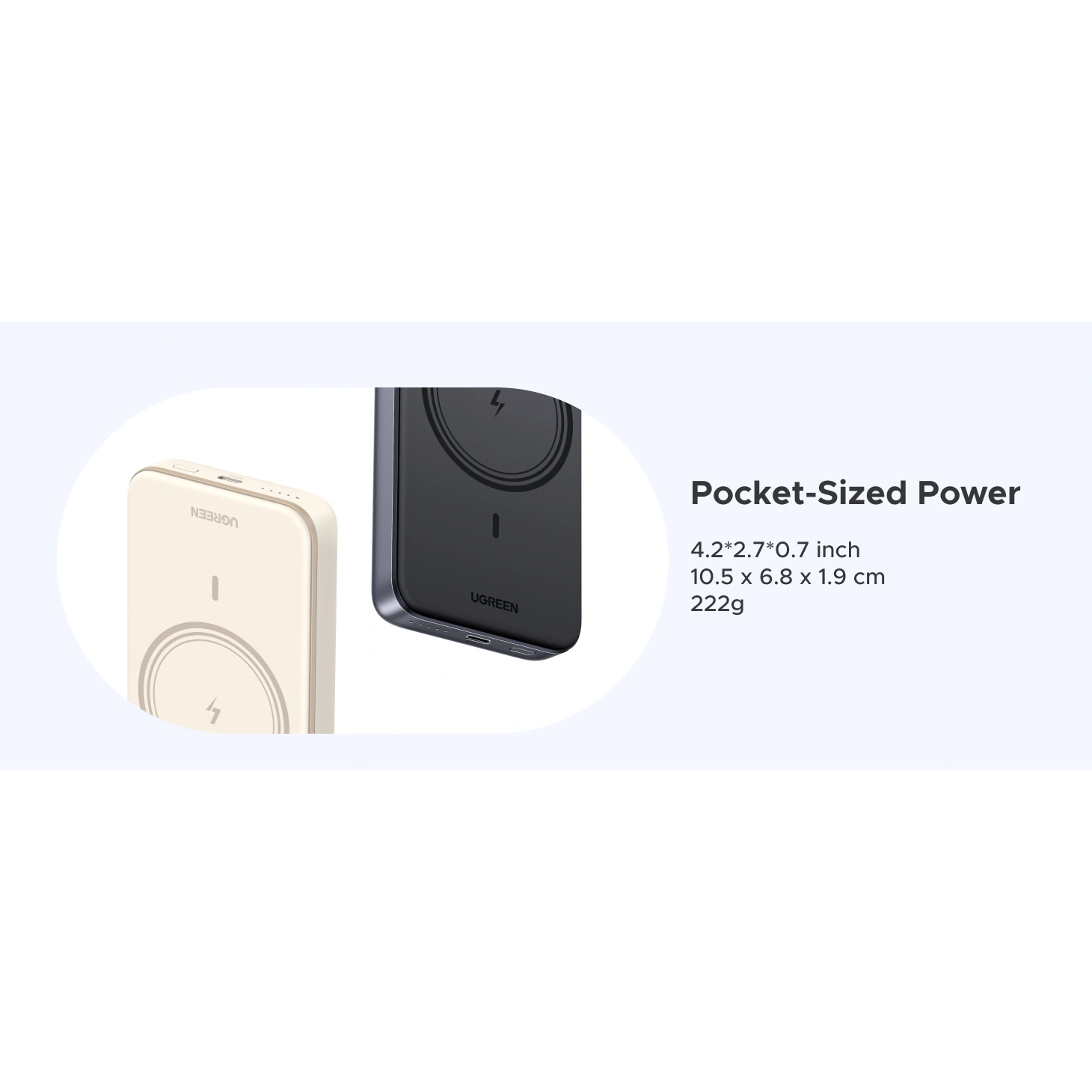 Повербанк MagSafe UGREEN PB561 Nexode 20W 10000mAh Space Gray (25919)