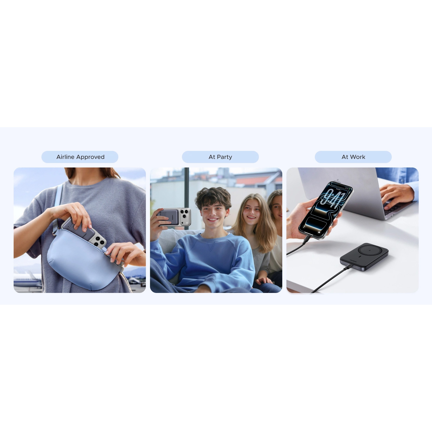 Повербанк MagSafe UGREEN PB561 Nexode 20W 10000mAh Space Gray (25919)