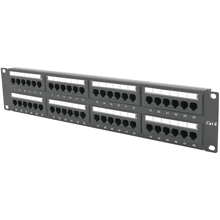 Патч-панель VOLTRONIC 2U 19" 48-port UTP Cat.6a в сборе