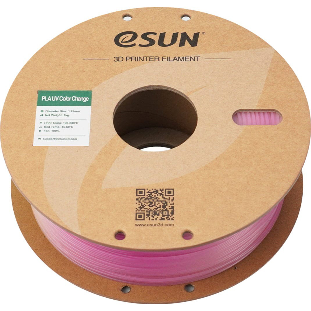 Пластик (филамент) для 3D принтера ESUN PLA-UV Color Change 1.75mm, 1кг, Change Fuchsia (PLA-UV CC175UV-F1P1)